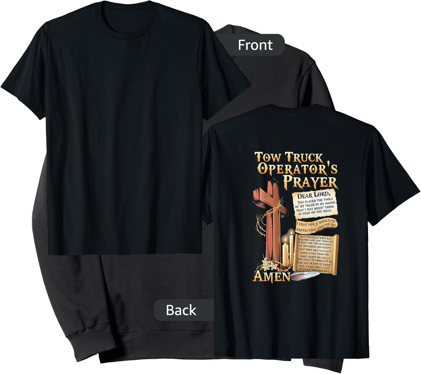 Tow Truck Operator's Prayer Sweatshirt - Sweatshirt | Black