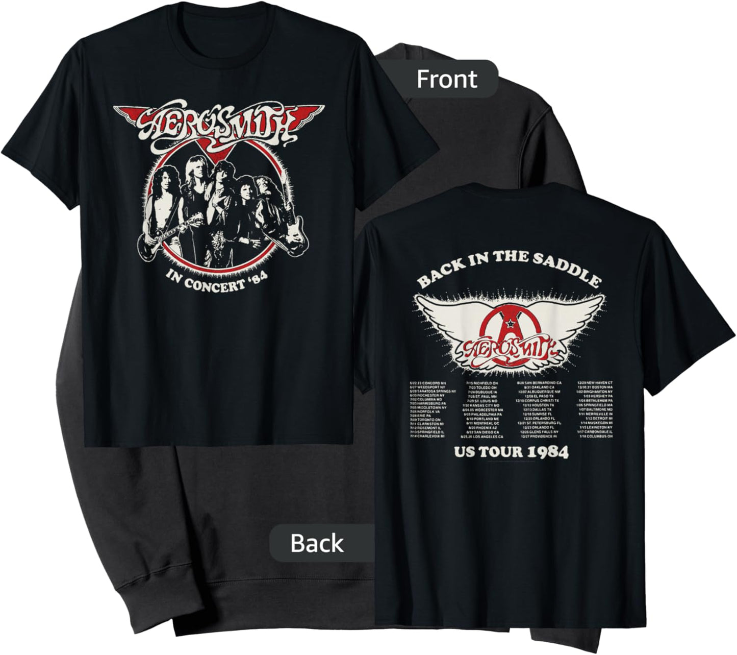 Aerosmith Amazon Exclusive - Back in The Saddle 1984 Tour Sweatshirt - Sweatshirt | Black