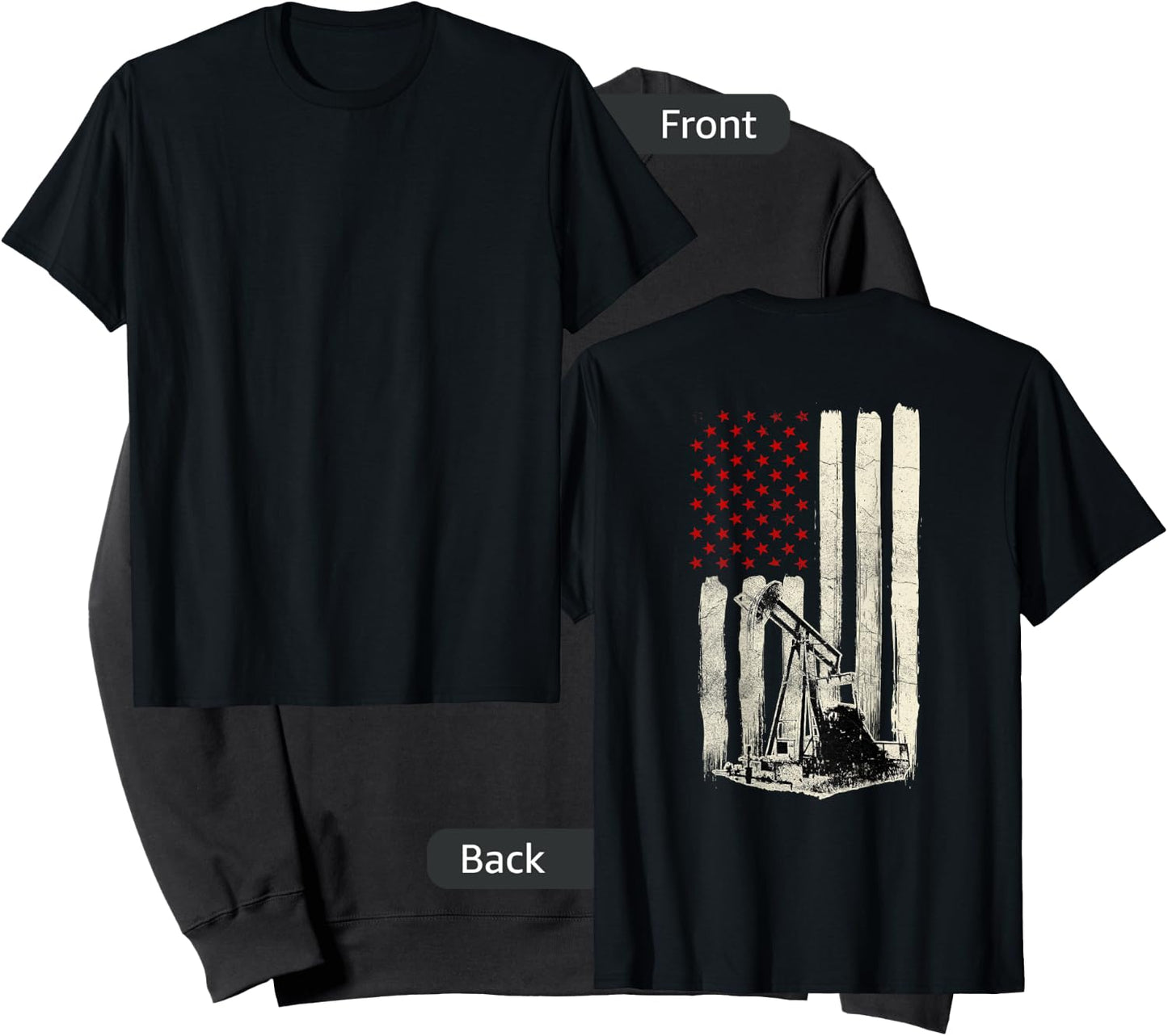 Oilfield Workers Oil Rig Roughneck Design On Back Sweatshirt - Sweatshirt | Black
