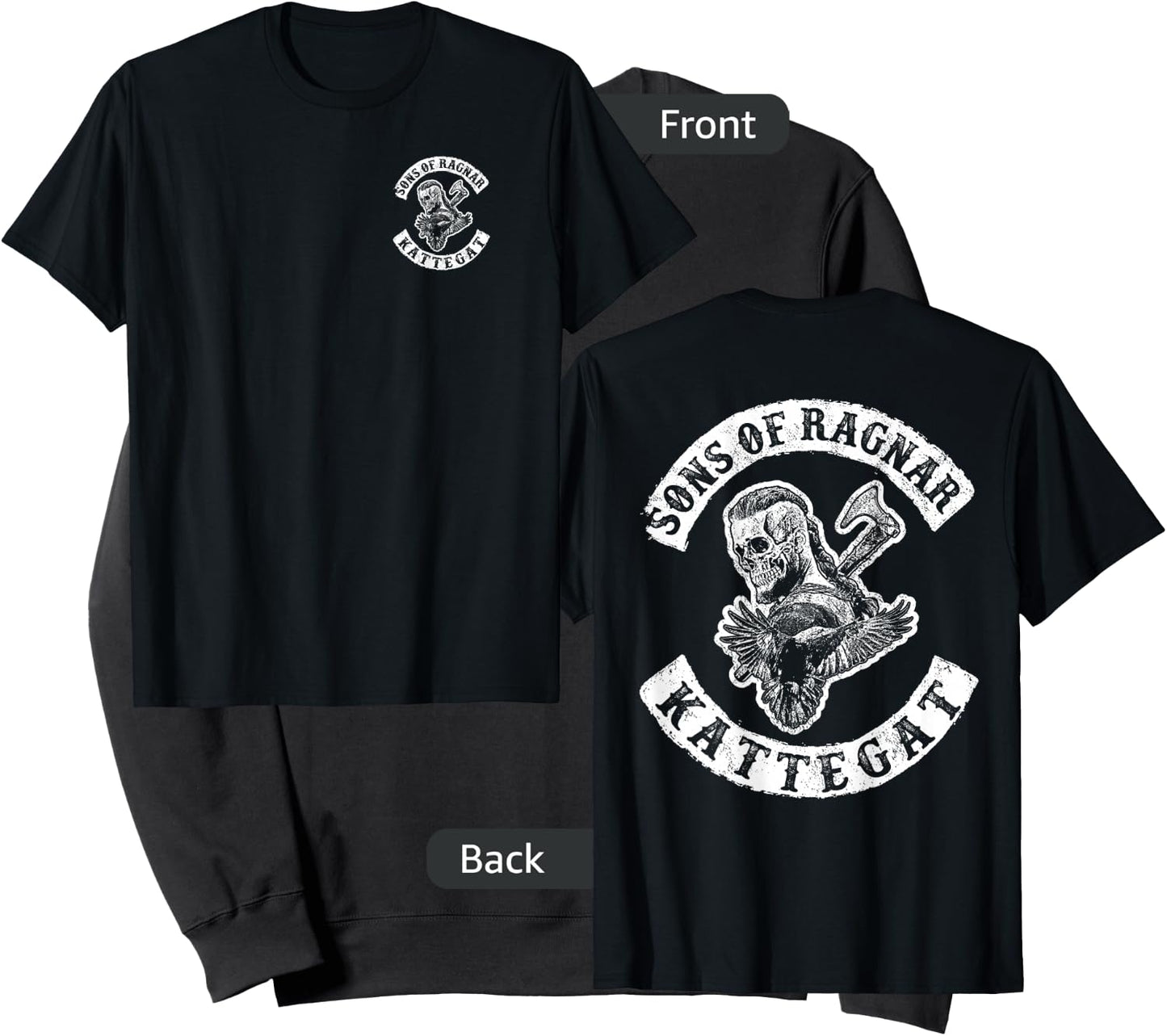 Sons of Ragnar - Kattegat (both sides) Sweatshirt - Sweatshirt | Black