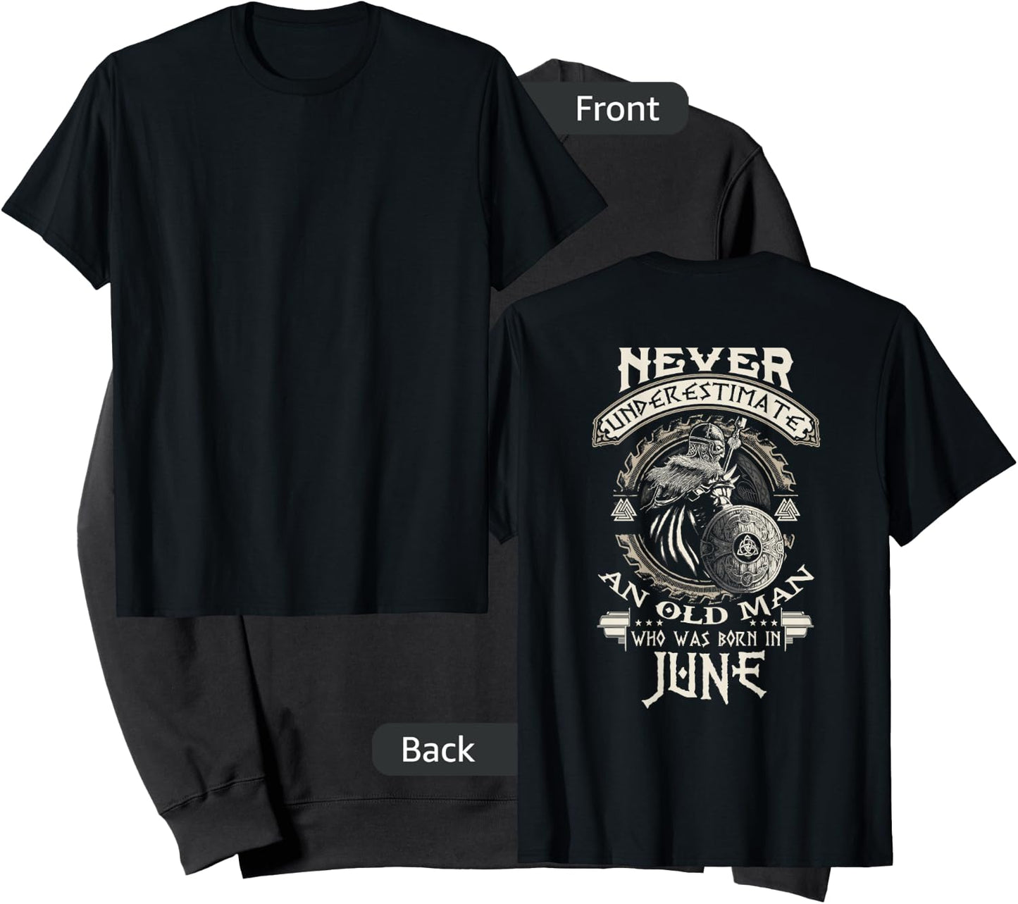 Never Underestimate Old Man Born In June Birthday Sweatshirt - Sweatshirt | Black