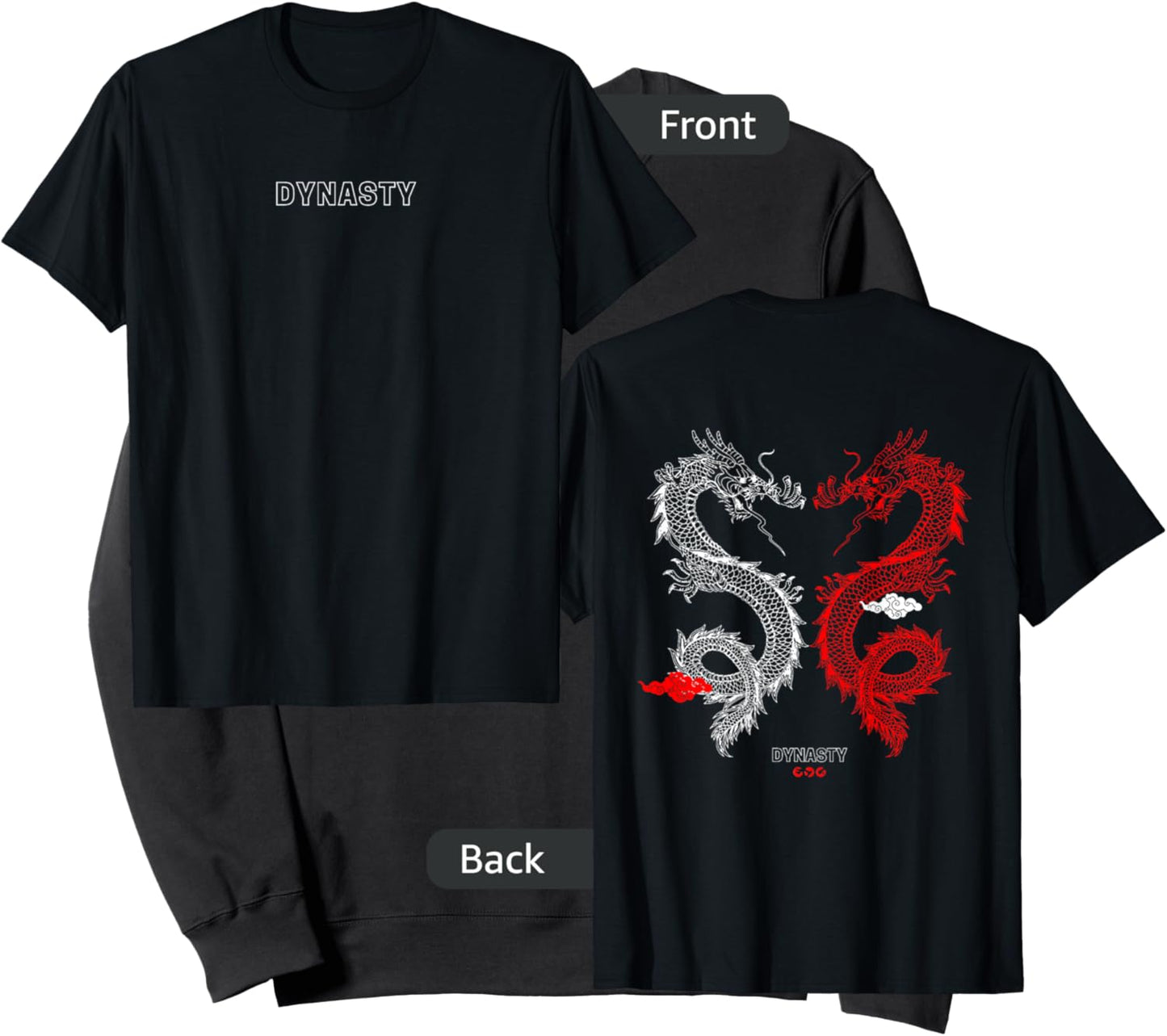 Trendy Dynasty Dragon Gym Pump Cover Sweatshirt - Sweatshirt | Black