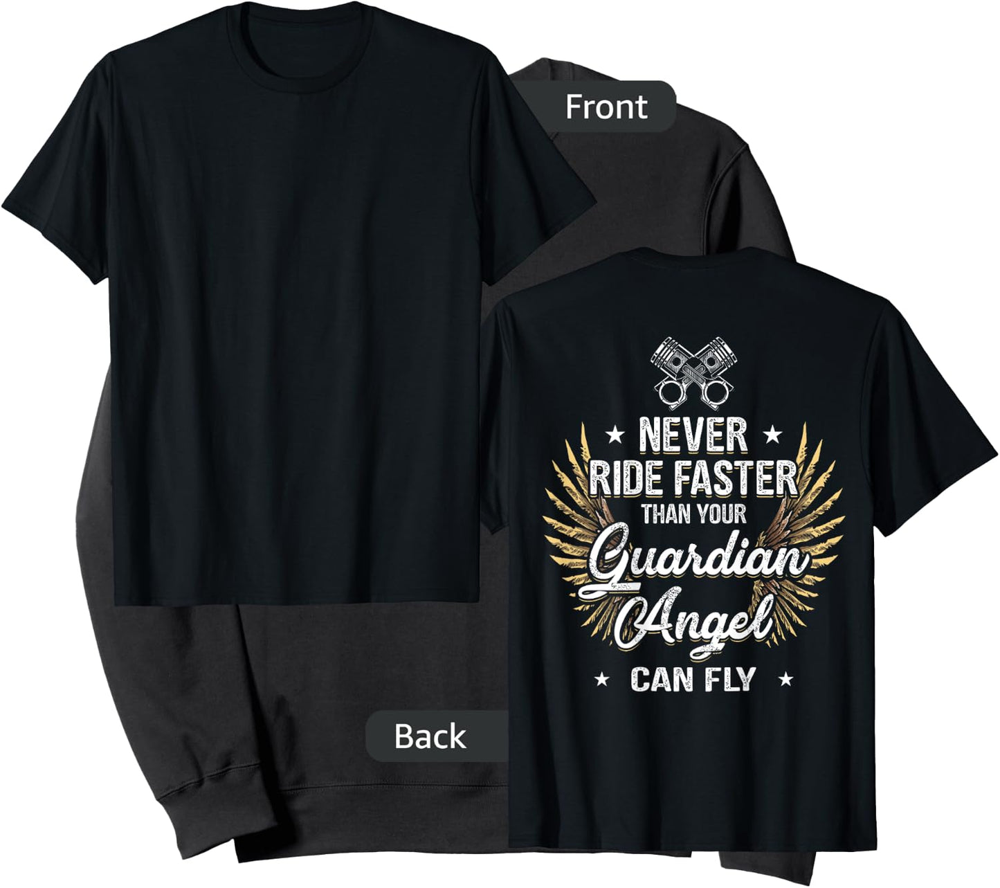 Motorcycle Biker Bell Guardian Angel Christian Biker Prayer Sweatshirt - Sweatshirt | Black