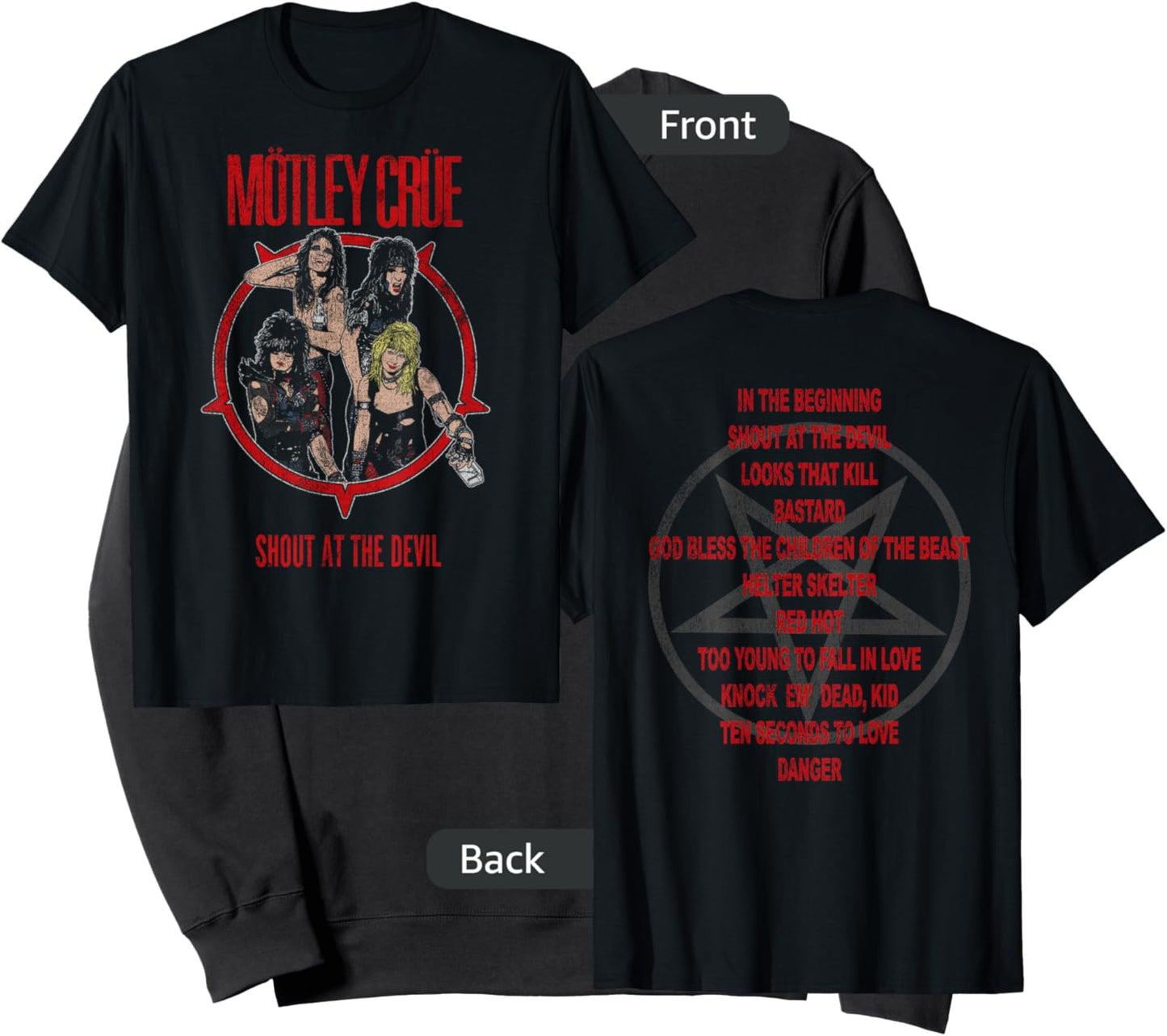 Mötley Crüe – SATD Tracklist Sweatshirt - Sweatshirt | Black