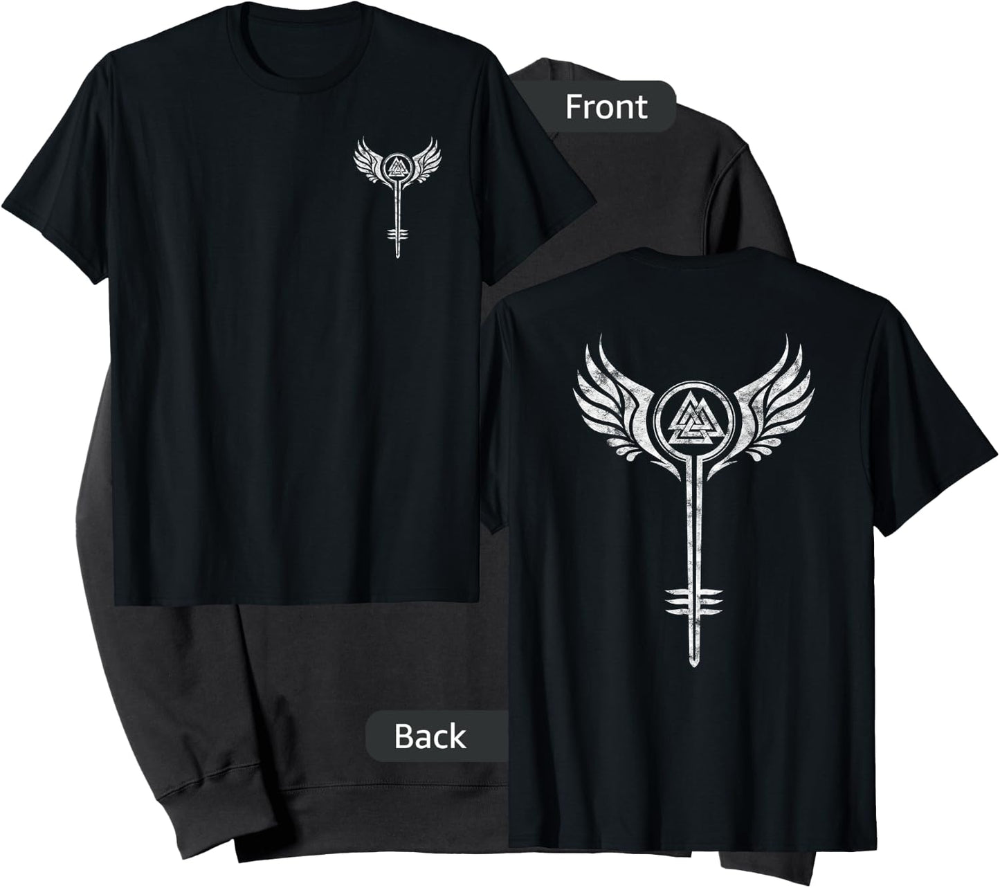 Valkyrie Shield Maid Symbol Valknut Viking Odin Viking Sweatshirt - Sweatshirt | Black