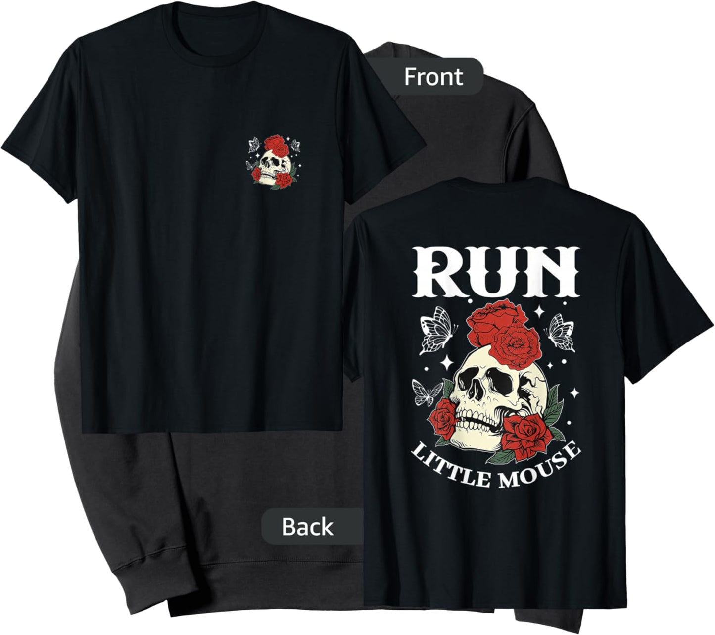 Run Little Mouse, Smut Reader - Front and Back Sweatshirt - Sweatshirt | Black