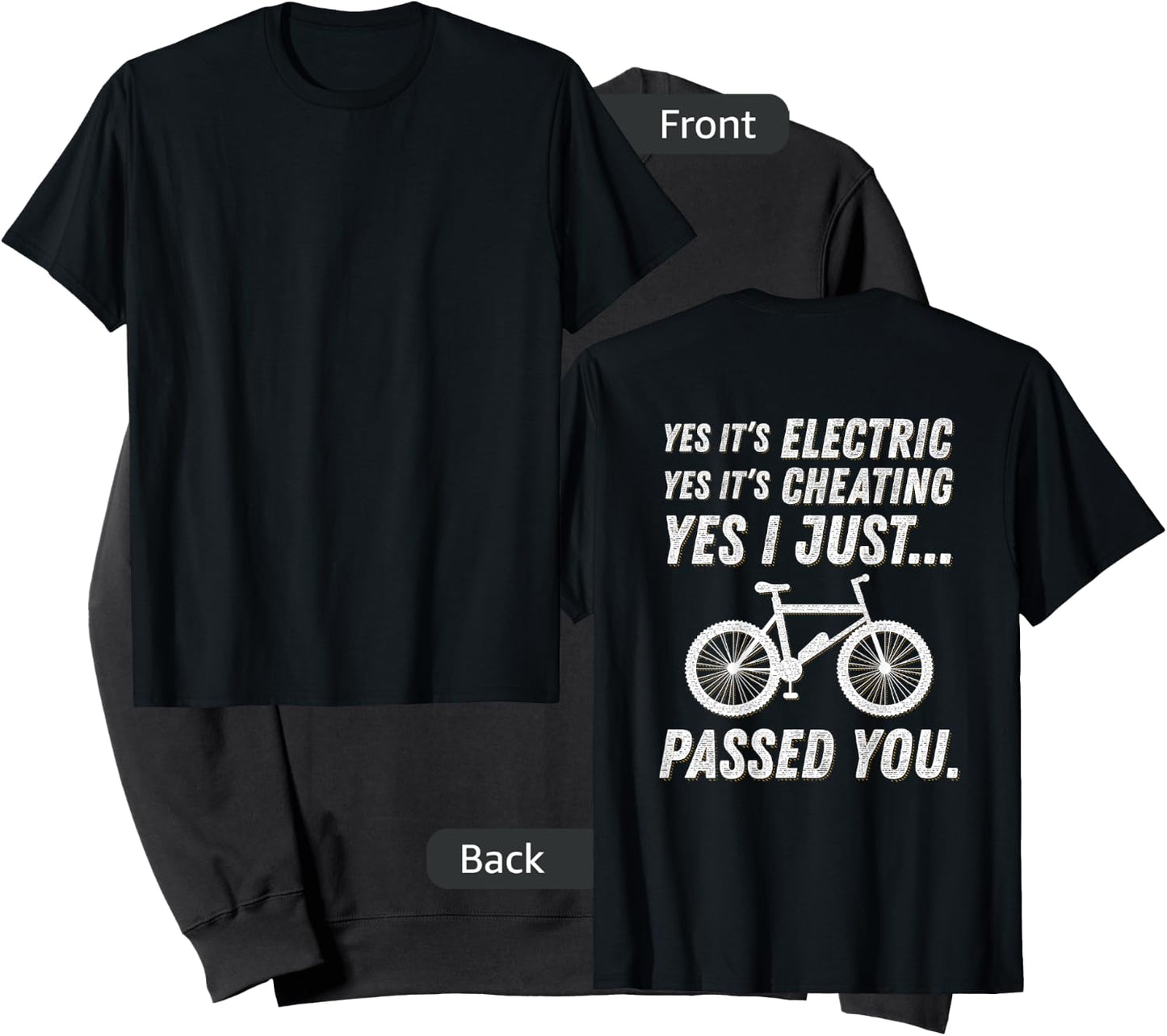 Yes it's electric! Funny E-Bike Meme Gift ebike Quotes Sweatshirt - Sweatshirt | Black