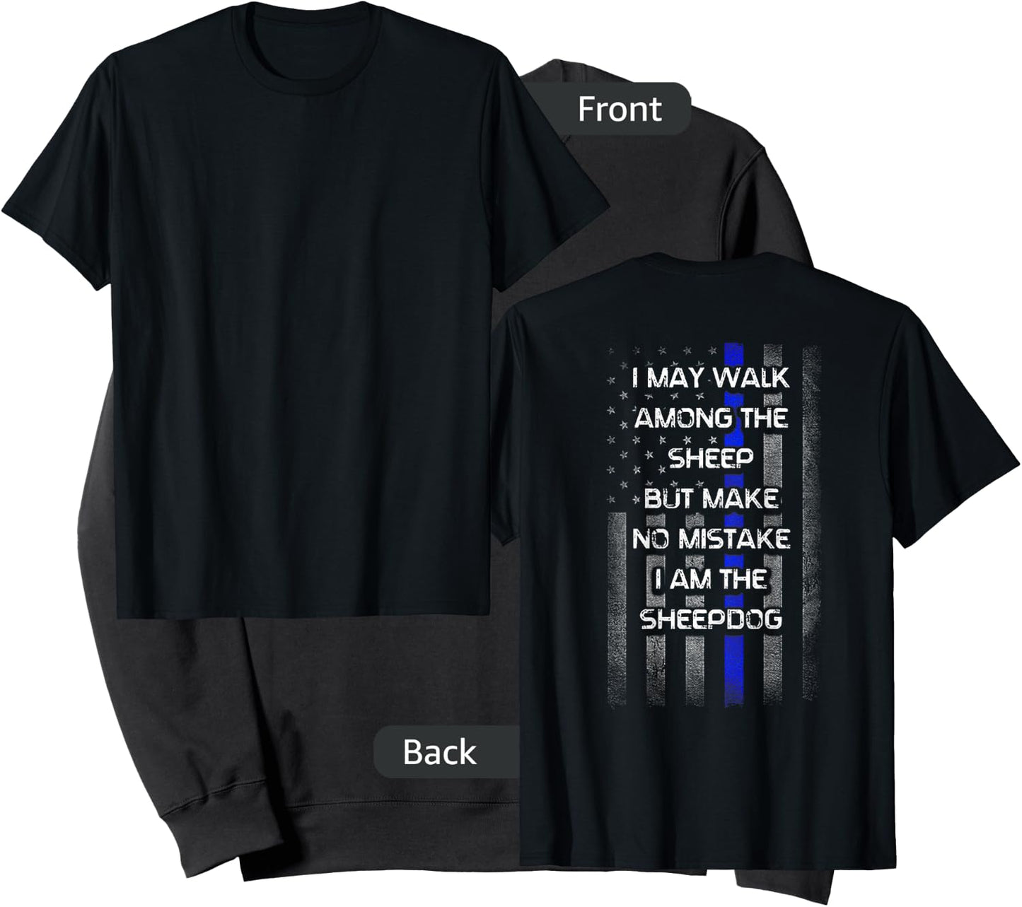 I May Walk Among The Sheep But Make No Mistake (on back) Sweatshirt - Sweatshirt | Black