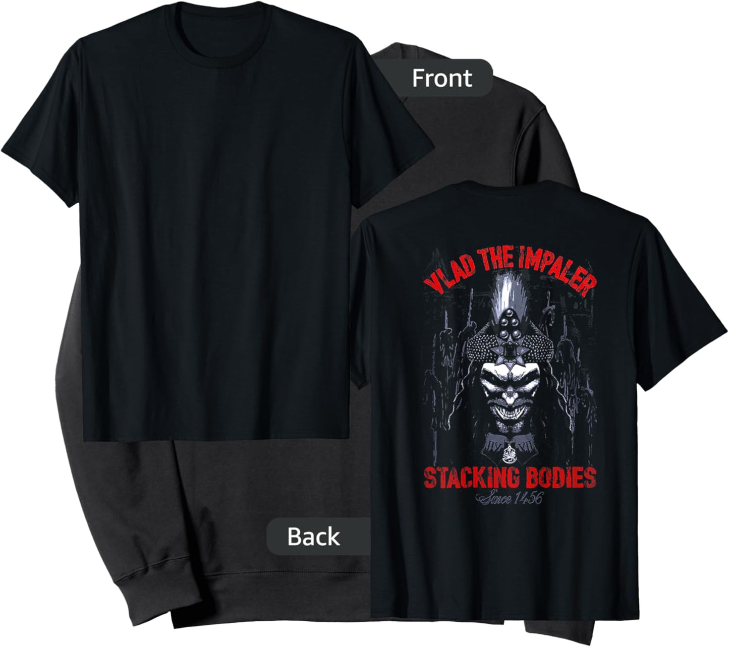 Vlad The Impaler Stacking Bodies Since 1456 (on back) Sweatshirt - Sweatshirt | Black