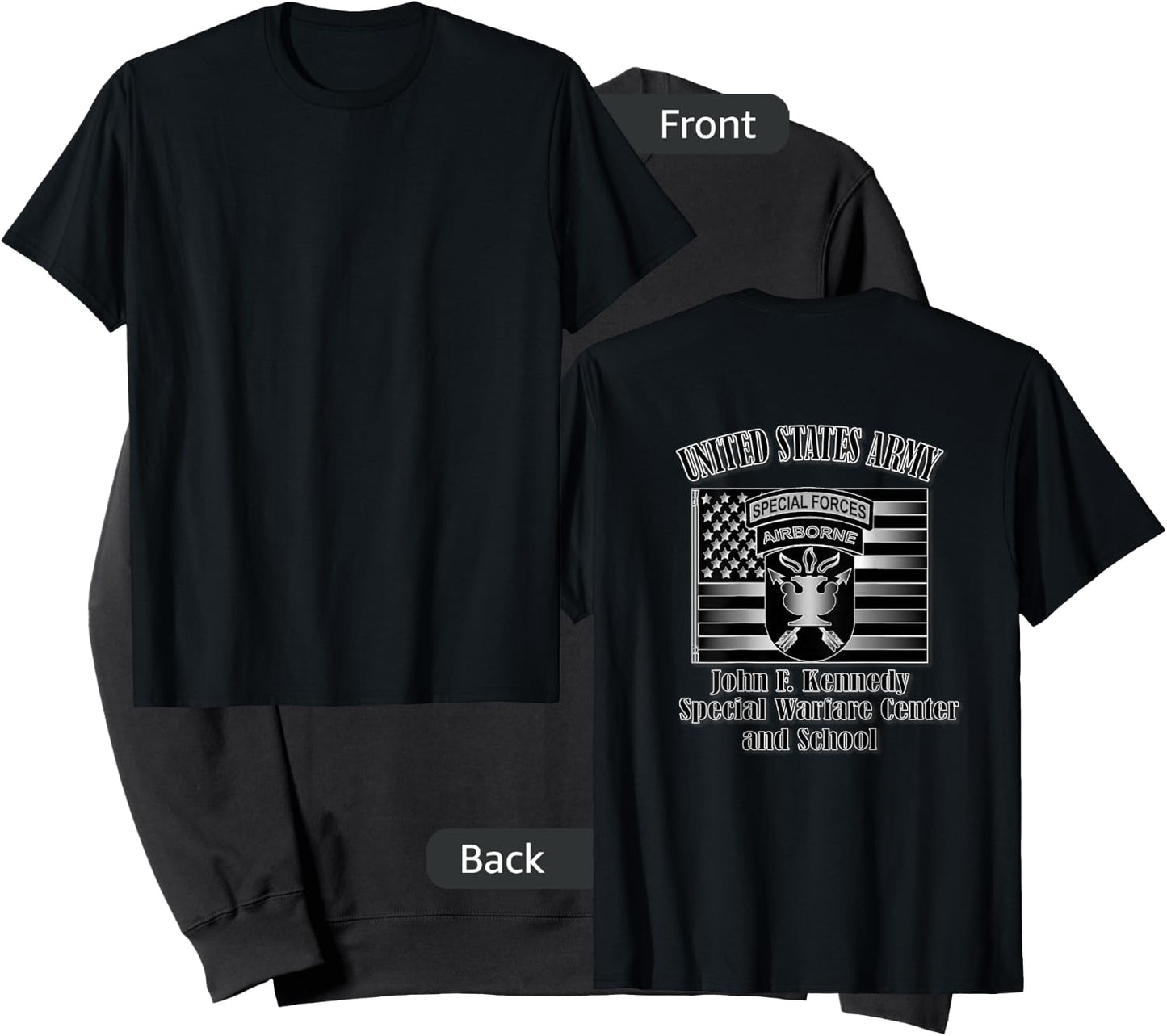 J.F.K. Special Warfare Center and School (Back Design) Sweatshirt - Sweatshirt | Black