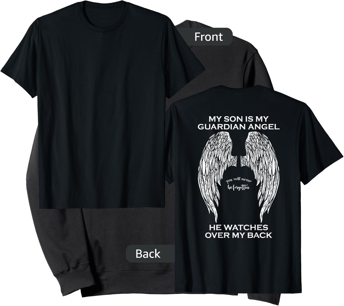 My Son Is My Guardian Angel Sweatshirt - Sweatshirt | Black