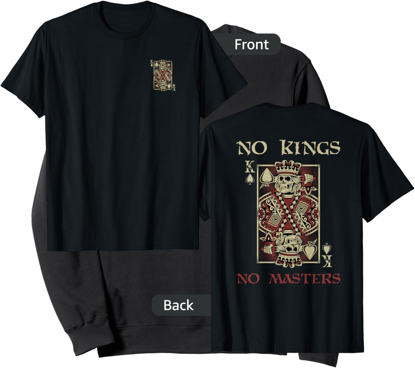 NO KINGS. NO MASTERS Defiant Autonomous Bold Free Sweatshirt - Sweatshirt | Black