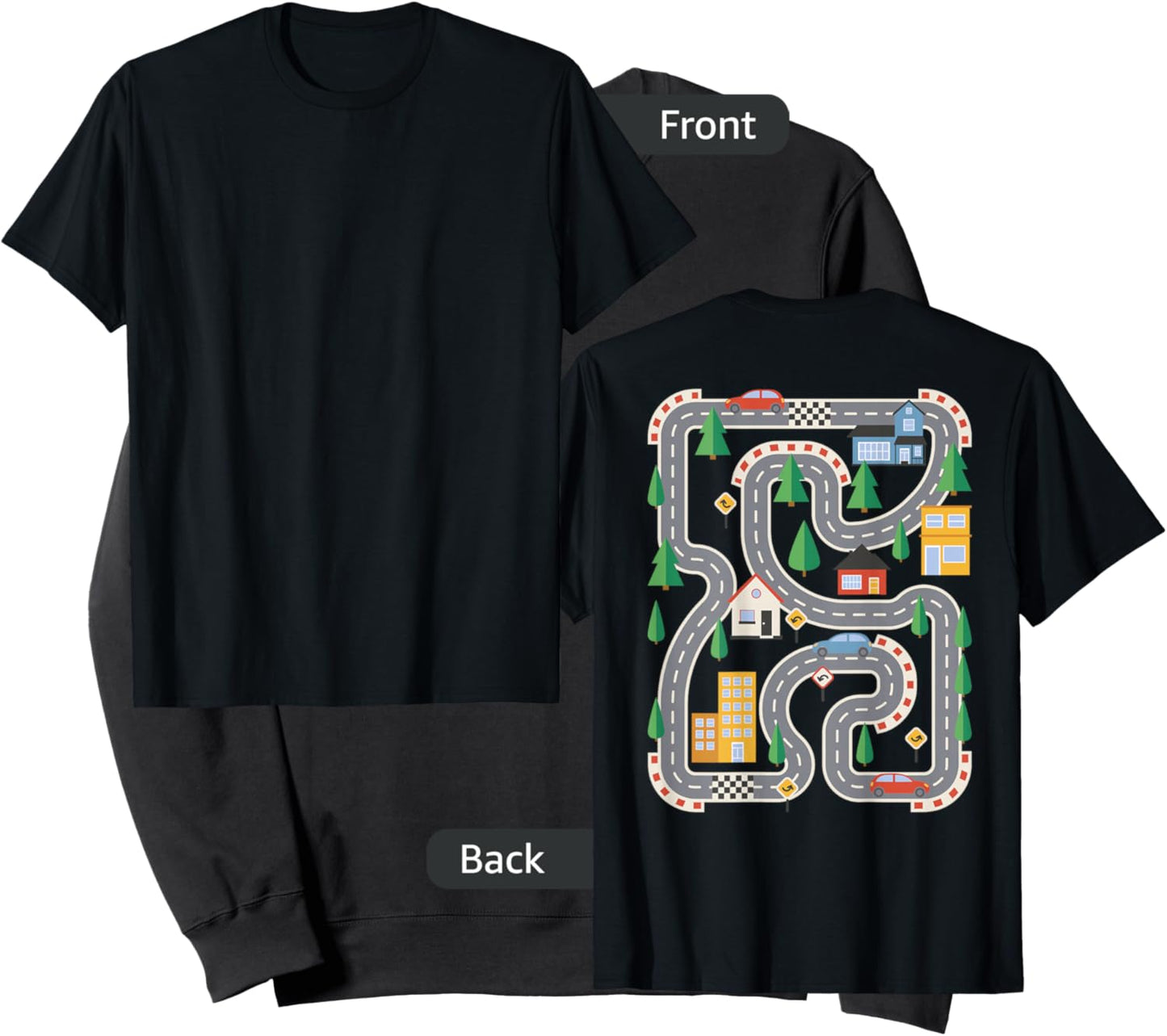 Cool Playmat Race Car Track On Back Dad Race car Mat Sweatshirt - Sweatshirt | Black