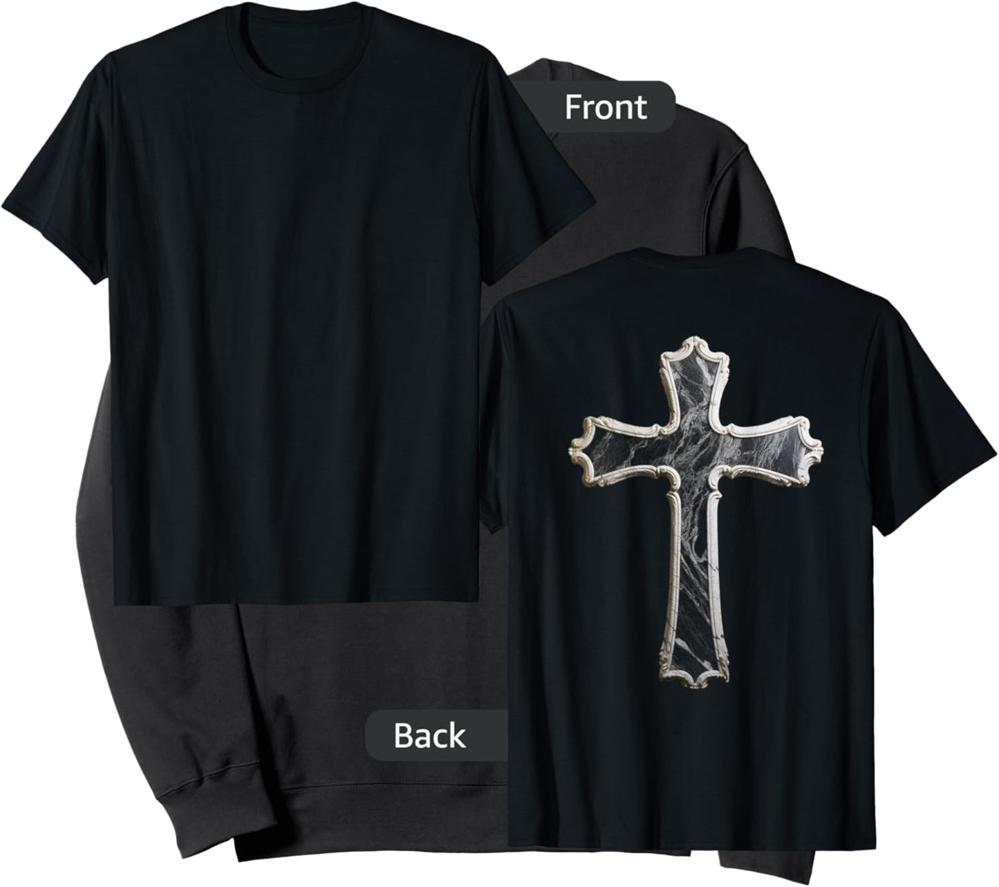 Large Crucifix Cross on Back Christian Sweatshirt - Sweatshirt | Black