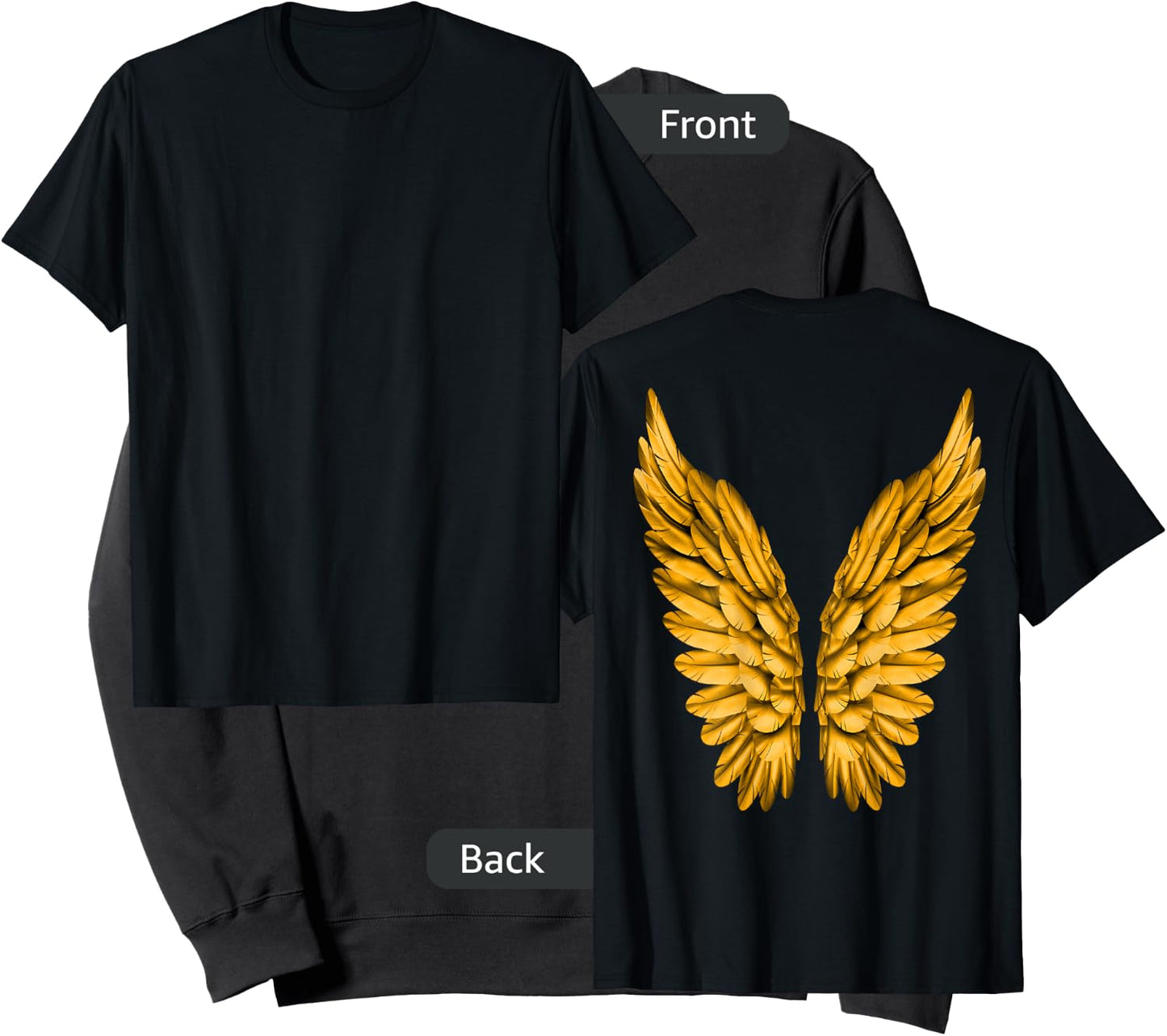 Angel Wings Freedom Guardian & Women Angel Sweatshirt - Sweatshirt | Black