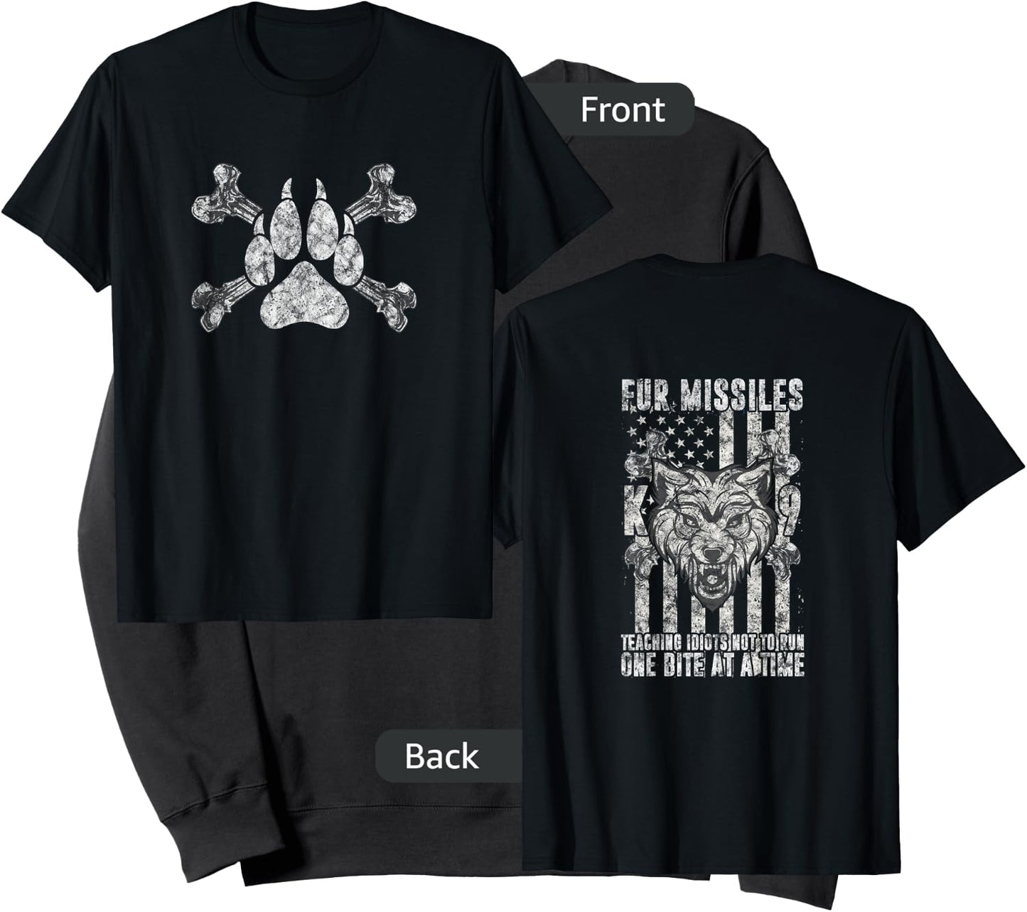 Fur Missiles Teaching Idiots Not To Run One Bite At A Time Sweatshirt - Sweatshirt | Black