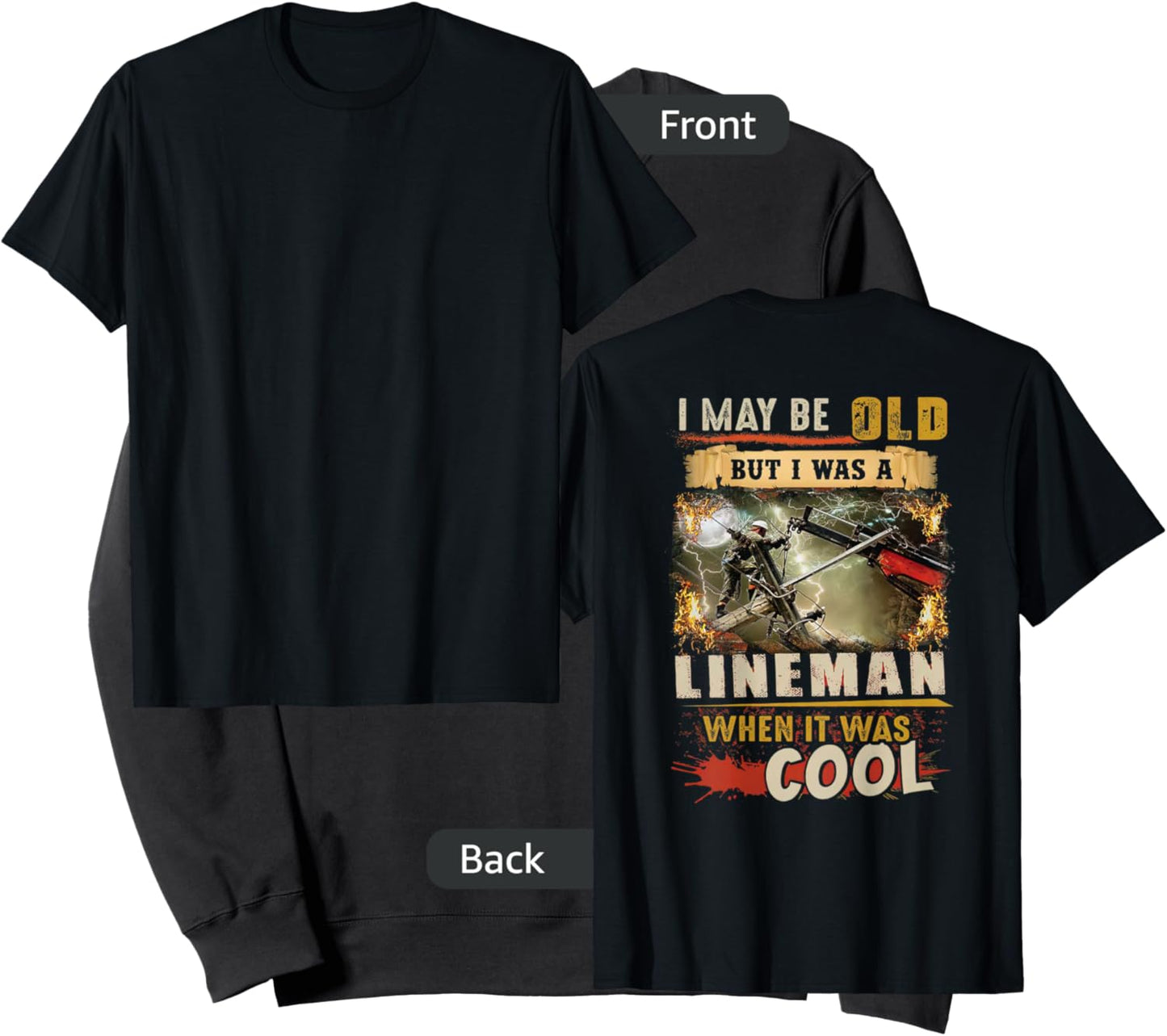 Retired Lineman Lineworker Power Lineman Retirement Sweatshirt - Sweatshirt | Black