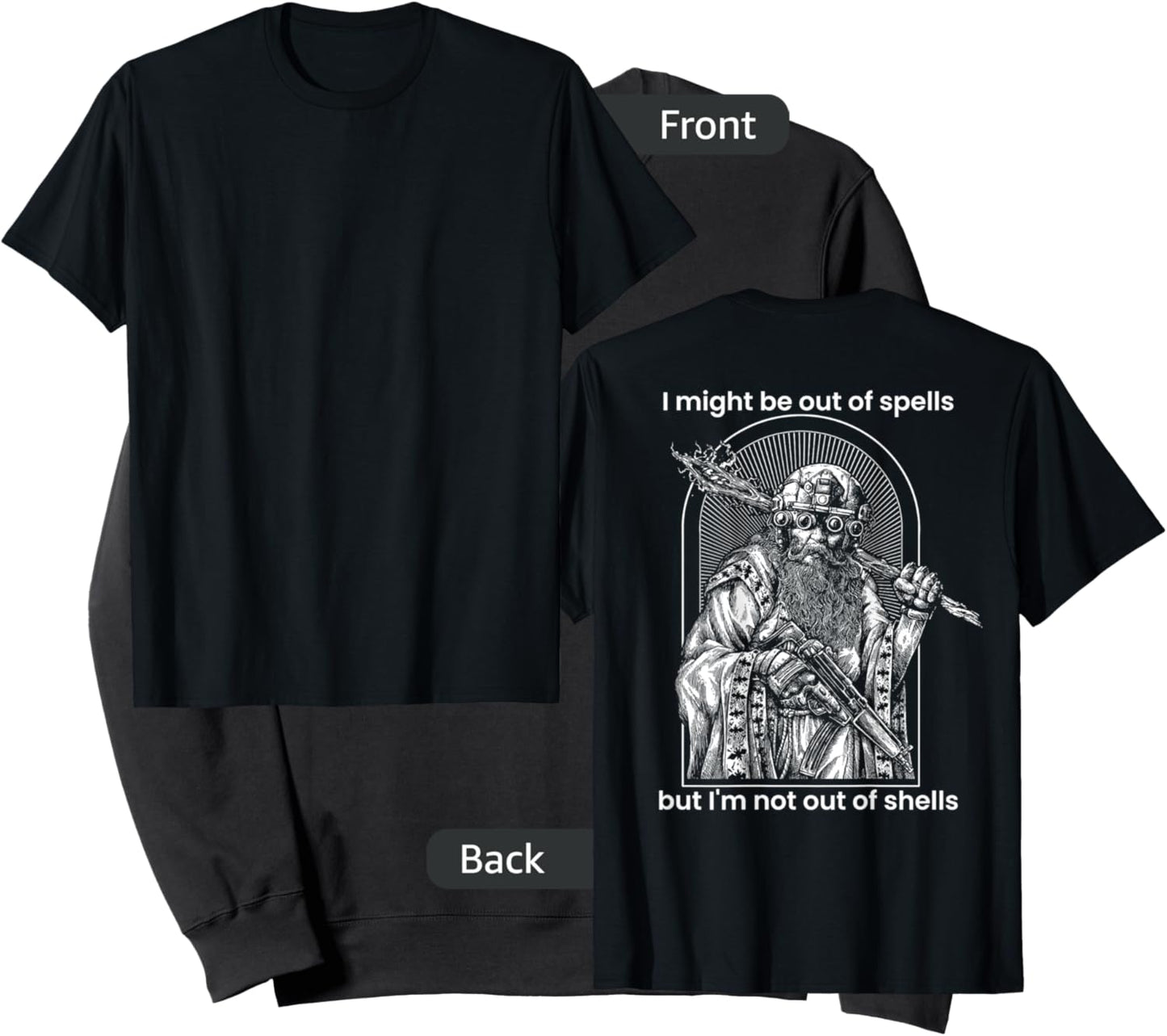 I Might Be Out Of Spells But I'm Not Out Of Shells (on back) Sweatshirt - Sweatshirt | Black