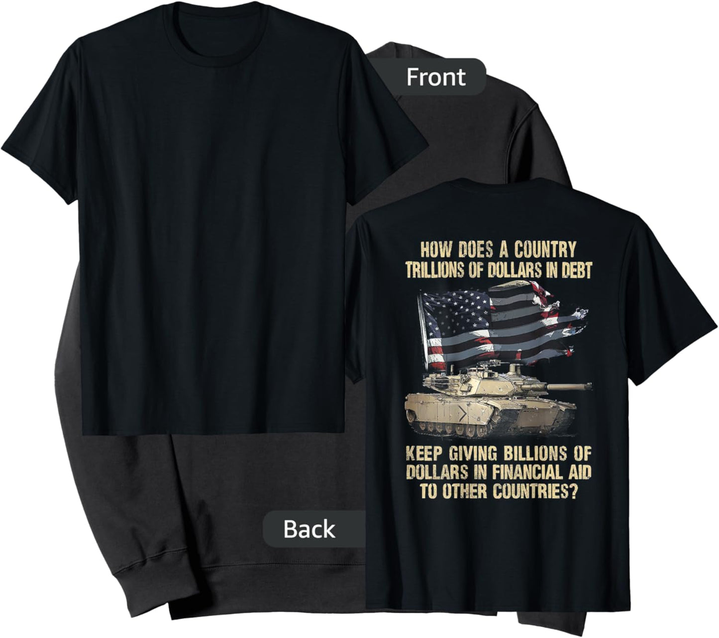 How Does A Country Trillions Of Dollars In Debt (on back) Sweatshirt - Sweatshirt | Black