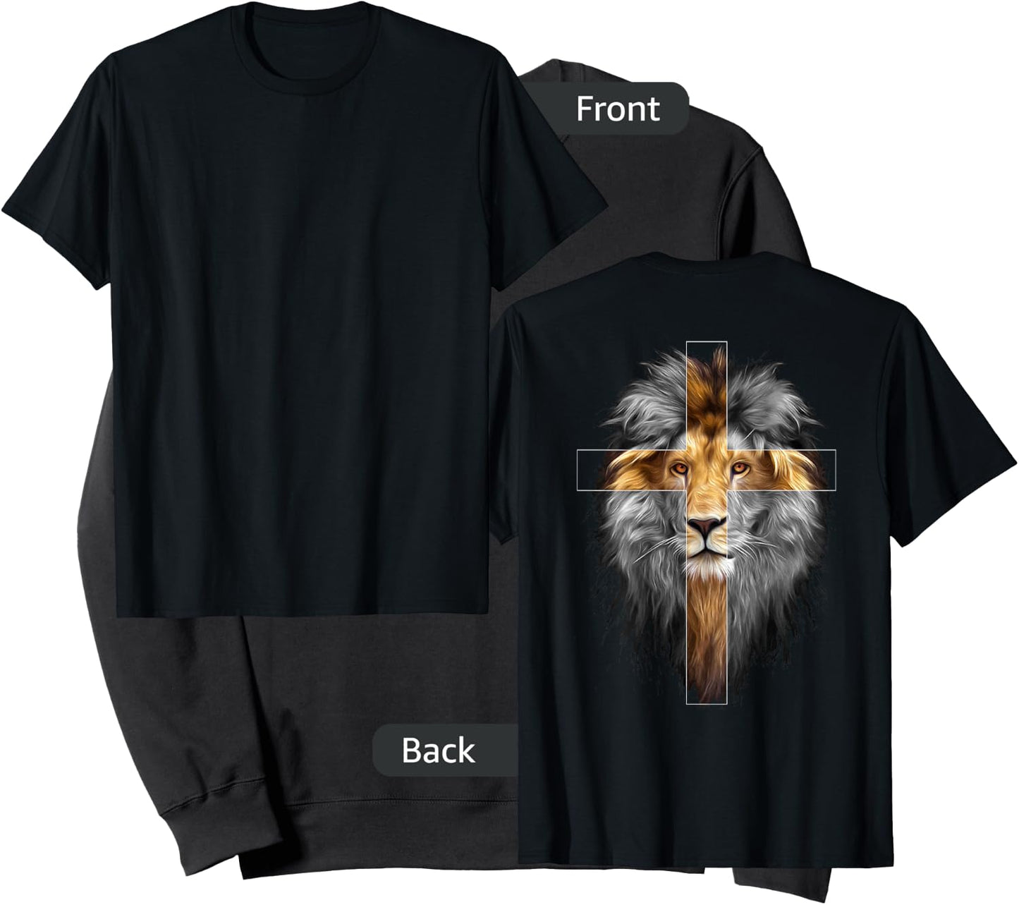 Jesus Lion of Judah Back Side Sweatshirt - Sweatshirt | Black