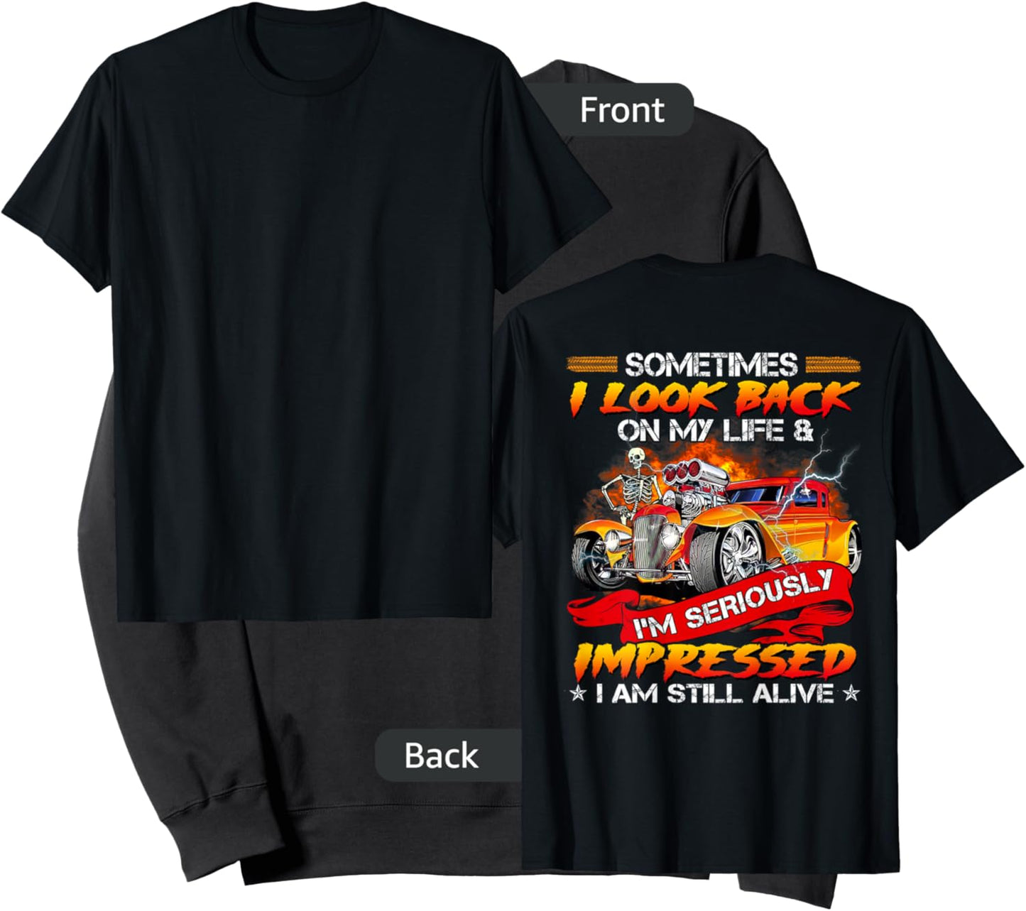 Sometimes I Look Back On My Life Hot Rod Lovers Sweatshirt - Sweatshirt | Black