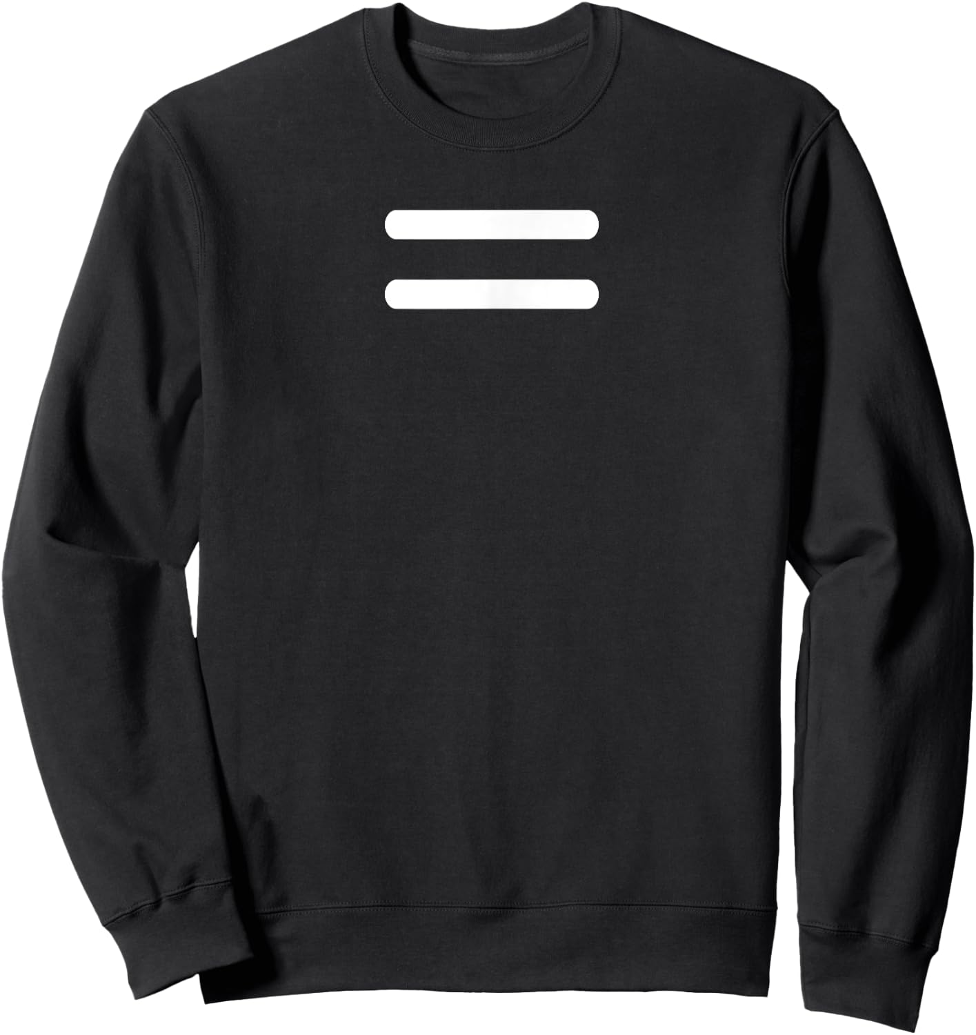 Equality Pride Equal Sign in White Ink Sweatshirt - Sweatshirt | Black