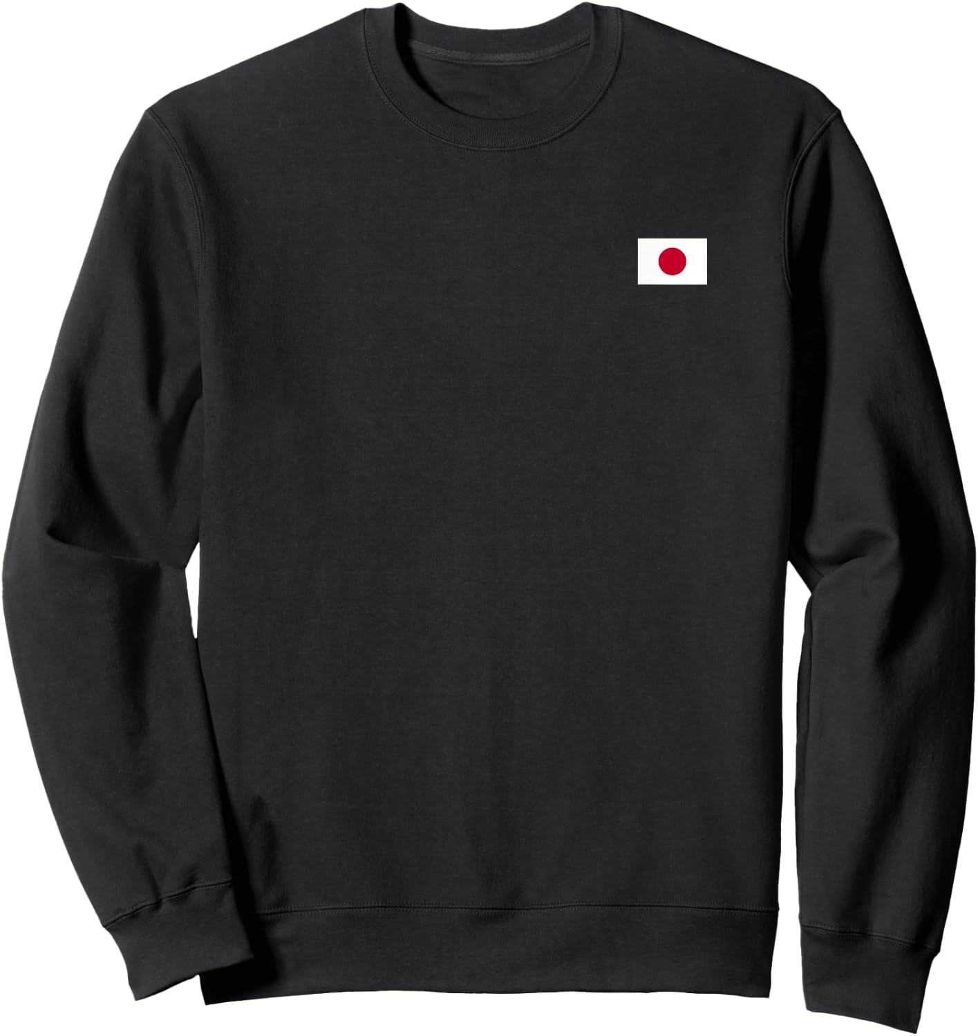 Japan Women Men Kids Left Chest Japanese Flag Sweatshirt - Sweatshirt | Black