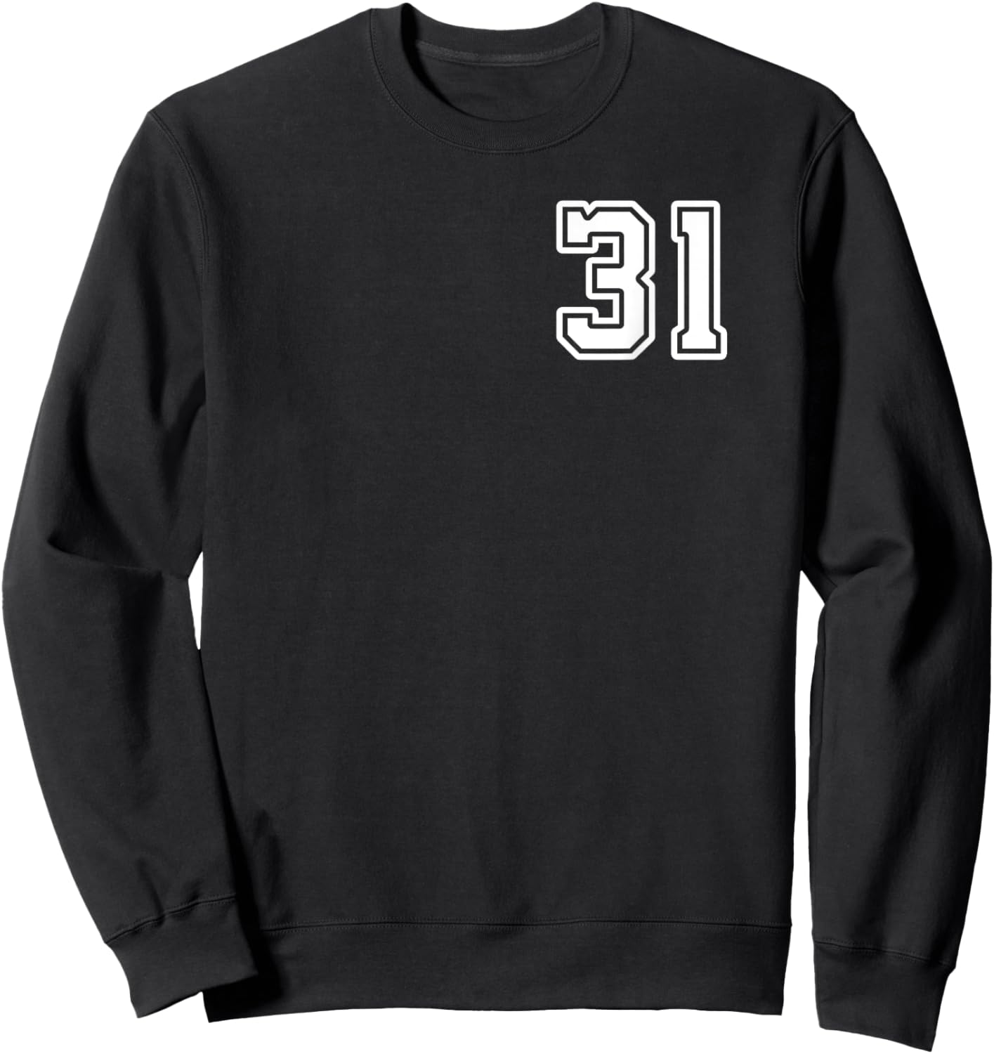 Number 31 Shirt #31 Player Sports Team Men Women Kids Sweatshirt - Sweatshirt | Black