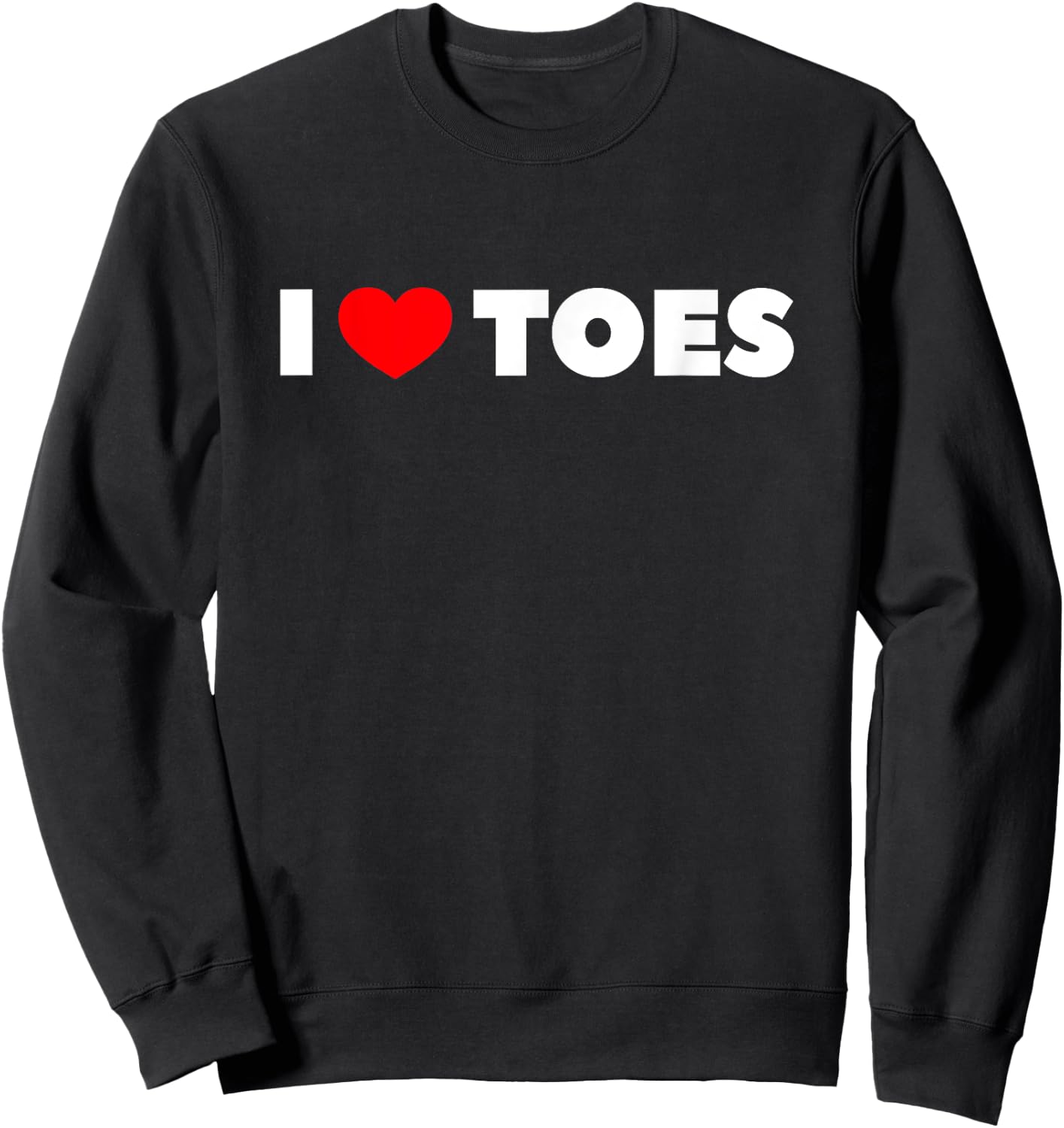 I Love Toes Sweatshirt - Sweatshirt | Black