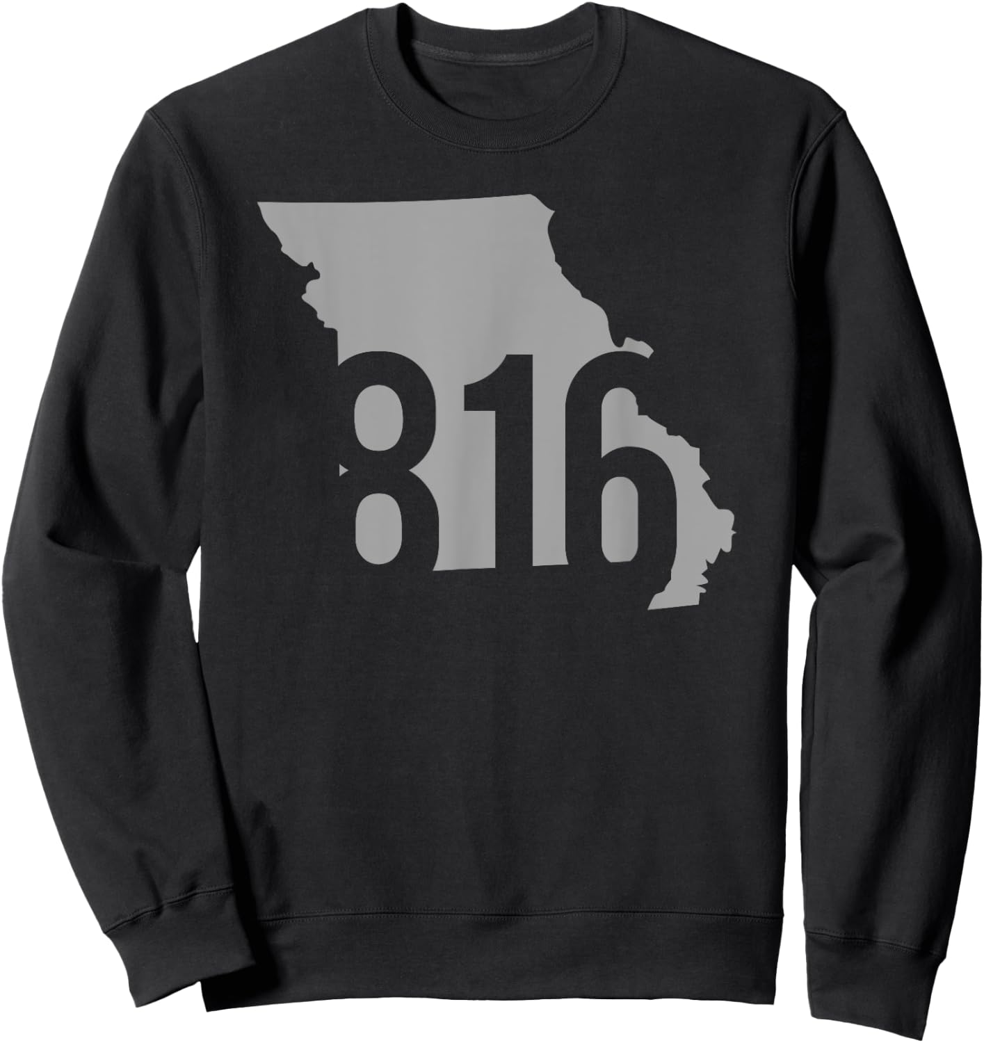 816 Area Code, Kansas City, St. Joseph, Independence, MO Sweatshirt - Sweatshirt | Black