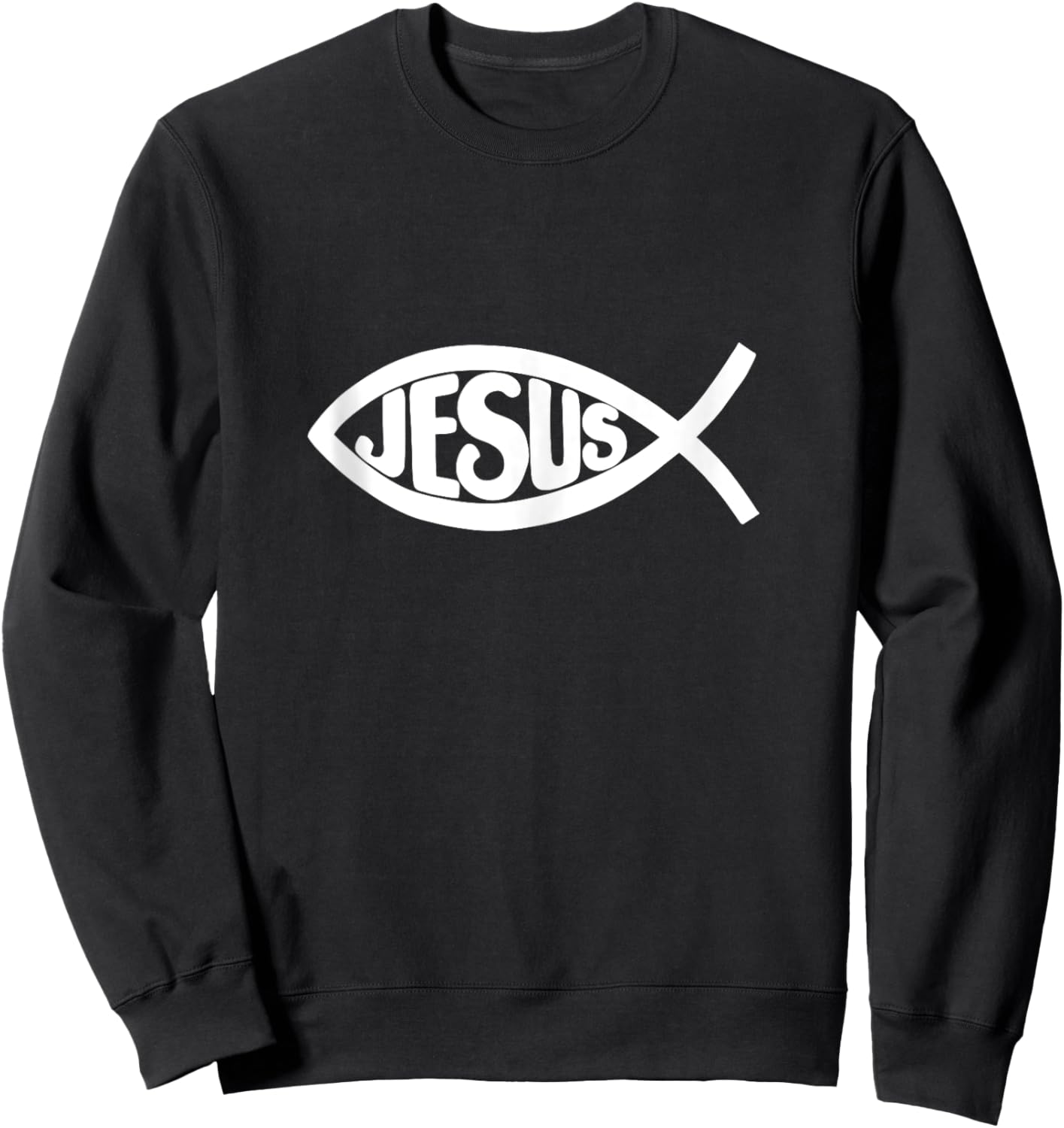 Jesus Fish Sweatshirt - Sweatshirt | Black