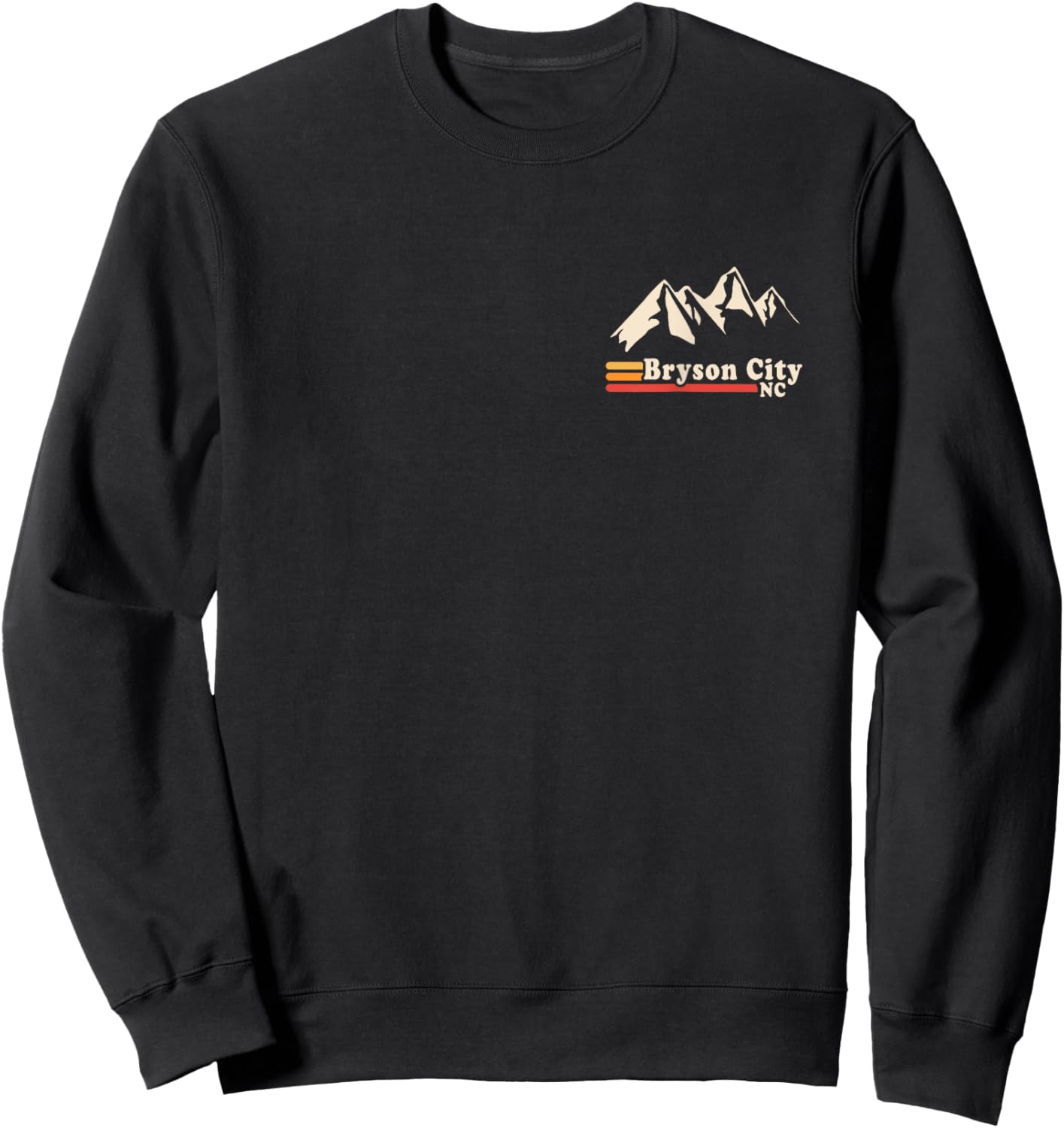 Retro Bryson City NC North Carolina Smoky Mountains Sweatshirt - Sweatshirt | Black