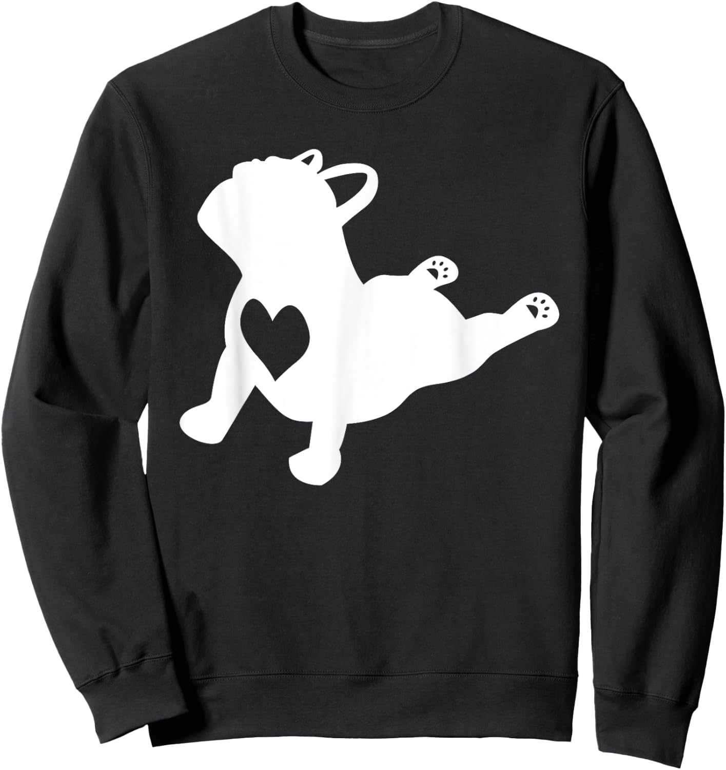 French bulldog yoga pose shirt with love heart frenchie gift Women Girls Kids Sweatshirt - Sweatshirt | Black