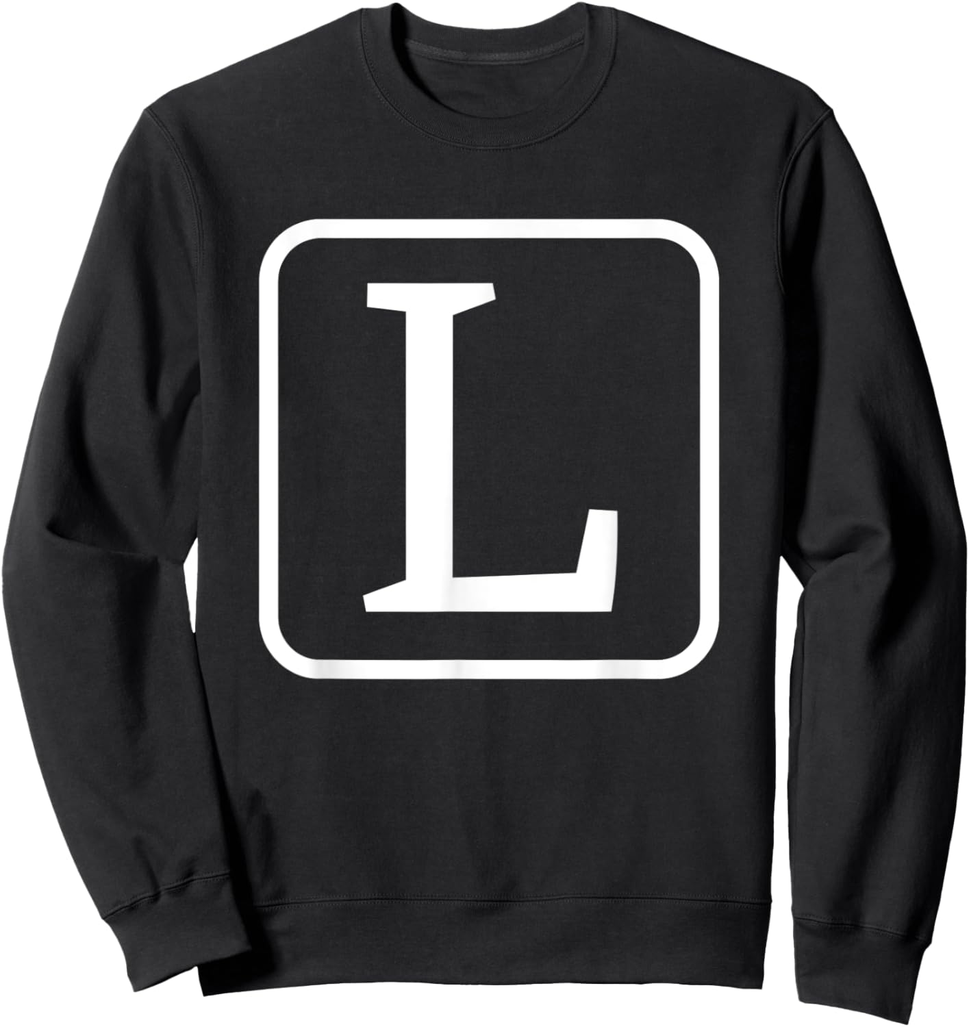 Monogram Capital Letter L Initial Alphabet Women Men Kids Sweatshirt - Sweatshirt | Black
