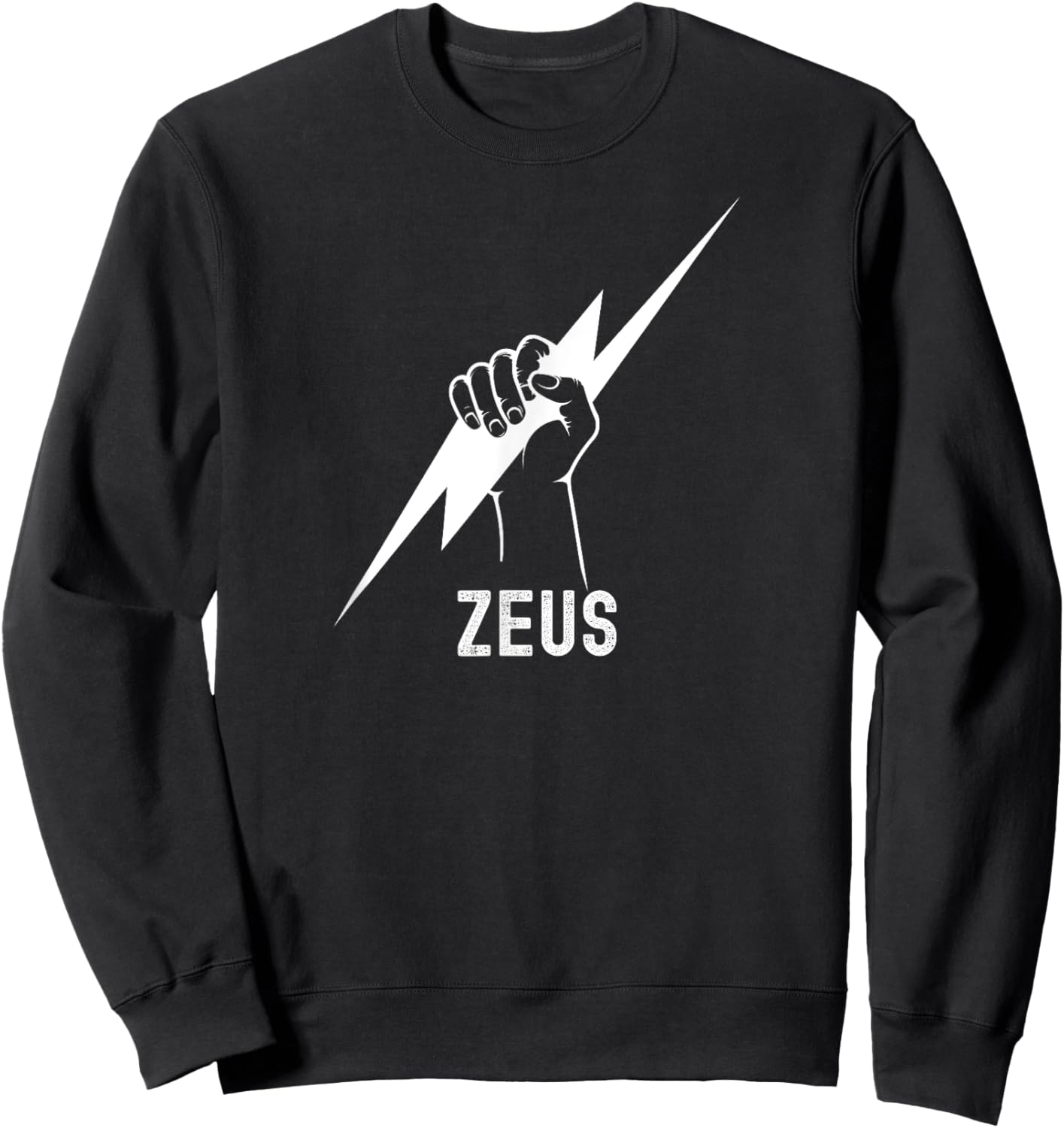 Zeus Lightning Bolt Sweatshirt - Sweatshirt | Black