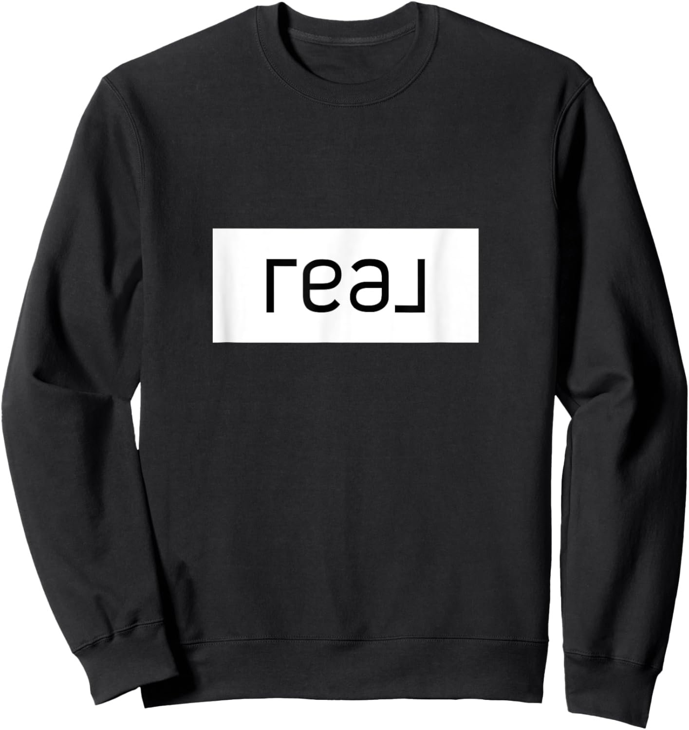 Real Broker Solid White Logo Sweatshirt - Sweatshirt | Black