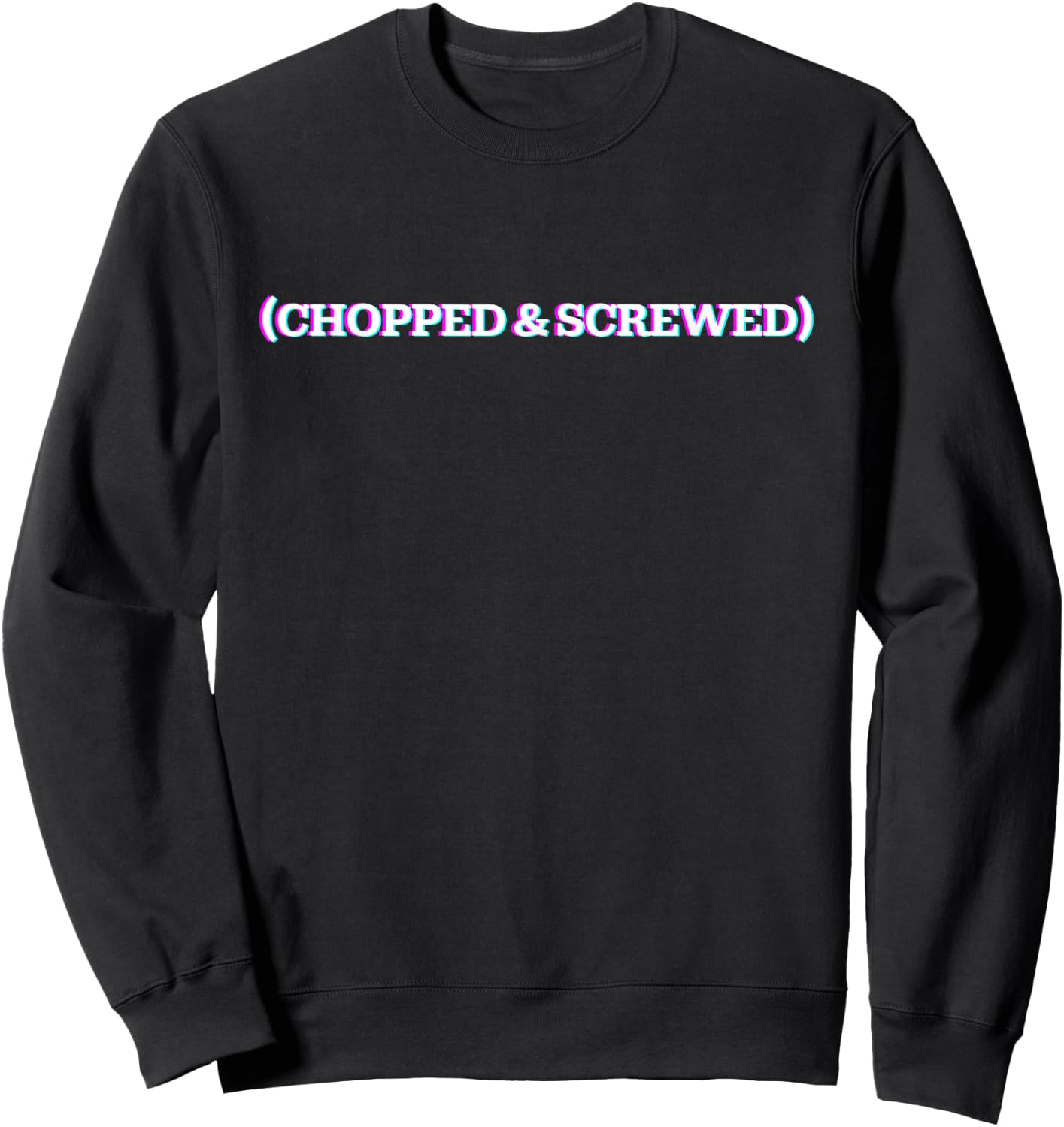 Chopped & Screwed Shirt Retro Vaporwave Sweatshirt - Sweatshirt | Black