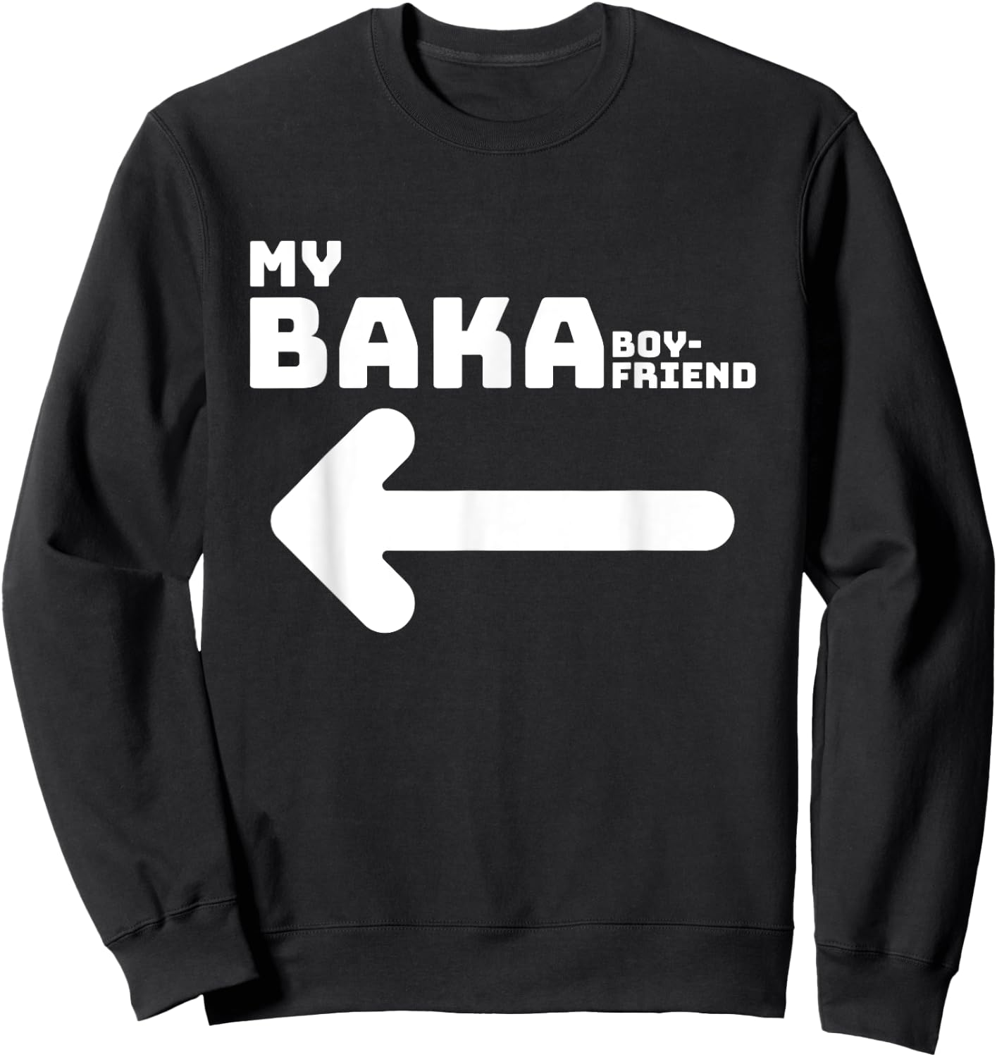 Funny Cute Anime Couple Matching Girlfriend Wear Gift Sweatshirt - Sweatshirt | Black