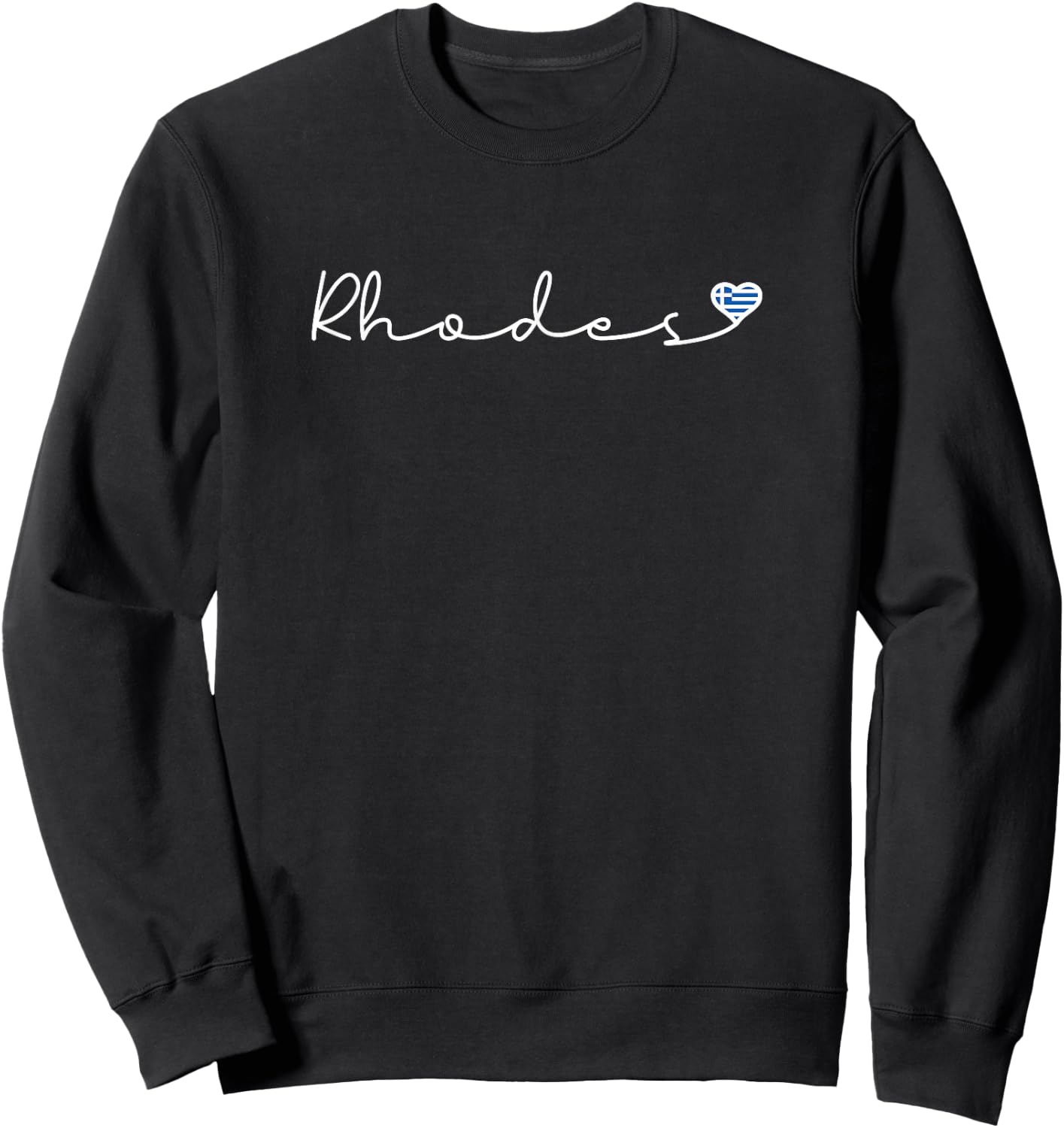 Vintage Rhodes Greece Vacation | Greece Lover Sweatshirt - Sweatshirt | Black