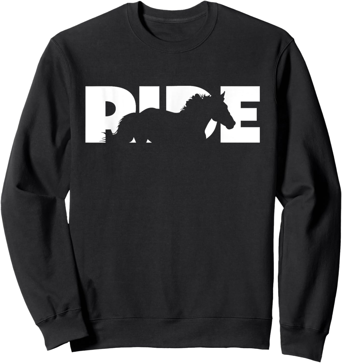 Horse Riding Apparel - Horse Sweatshirt - Sweatshirt | Black