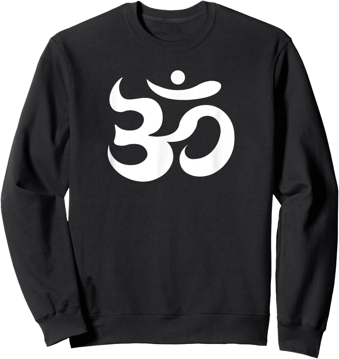 Family Yoga Sign with Om Symbol Design Sweatshirt - Sweatshirt | Black
