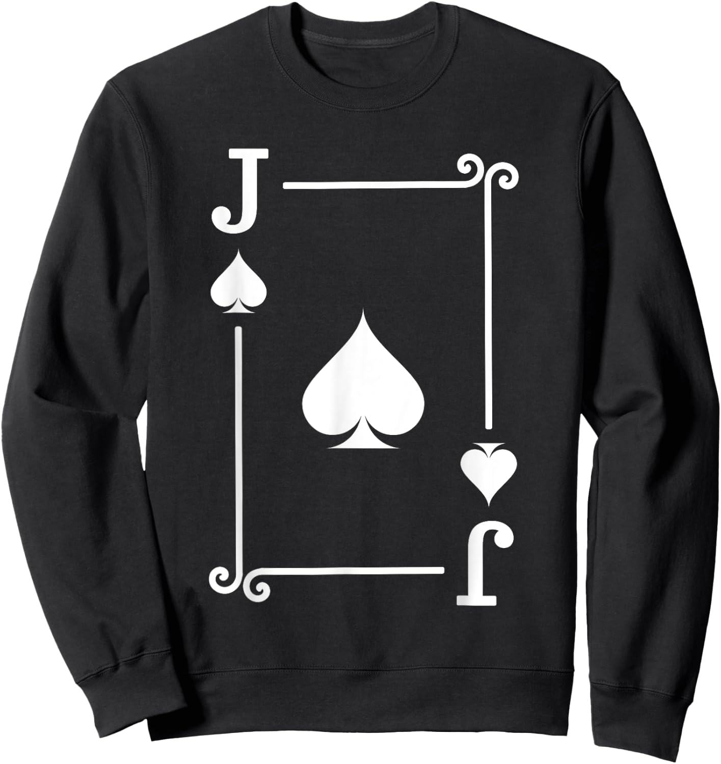 Playing Cards Costume - Jack Card Spades - Jack Card Sweatshirt - Sweatshirt | Black