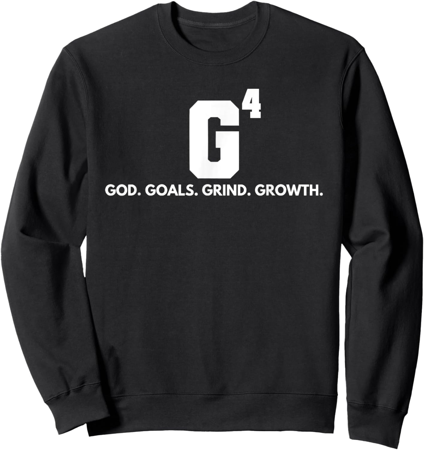 God Goals Grind Growth Sweatshirt - Sweatshirt | Black