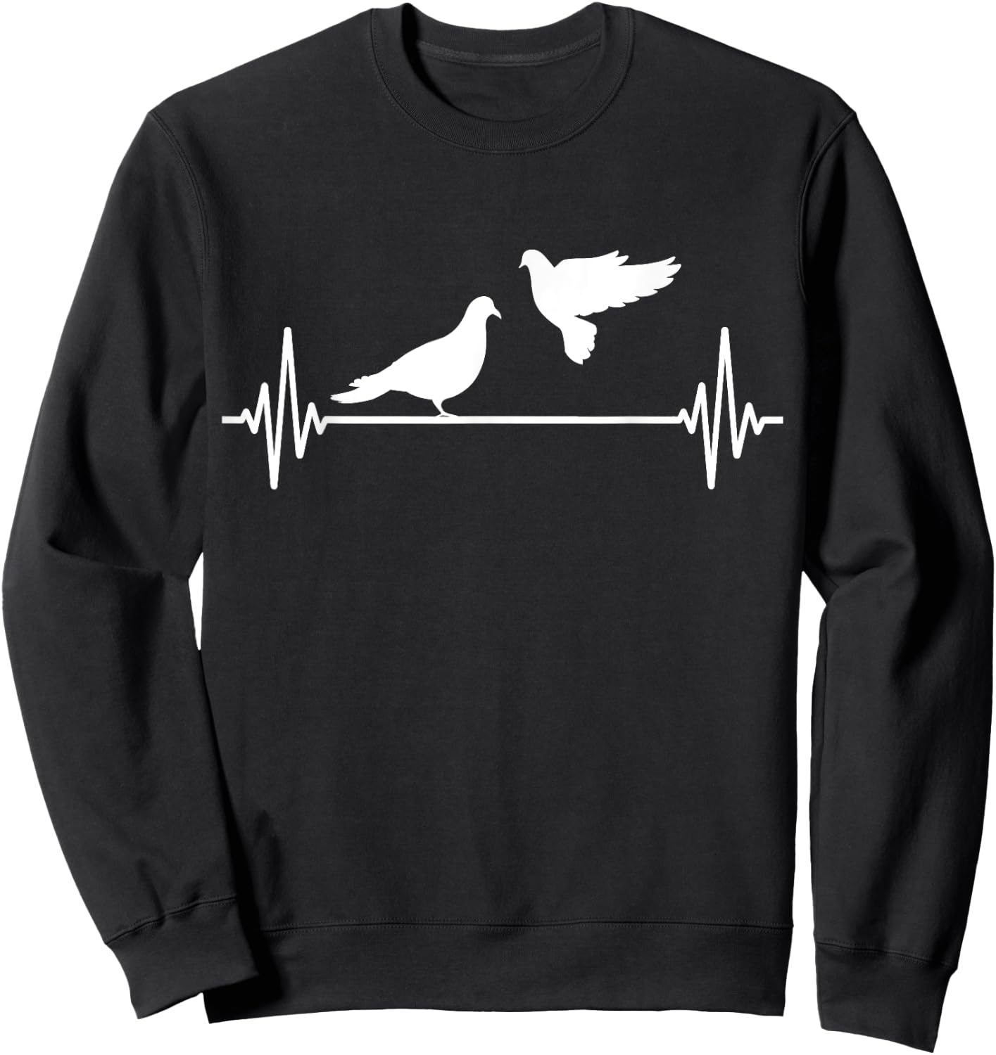 Pigeon Love Pigeons Motif Dovecote Funny Sweatshirt - Sweatshirt | Black