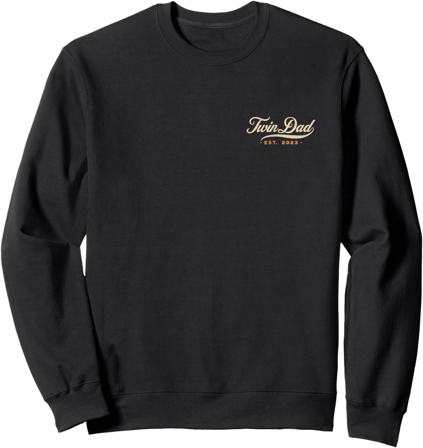 Twin Dad Est 2023 Twin Dad To Be Gifts New Daddy VI Sweatshirt - Sweatshirt | Black