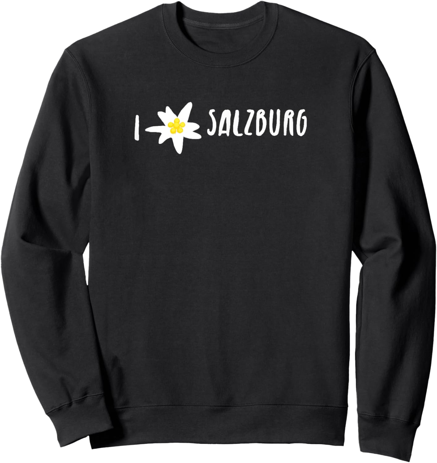 I love Salzburg Salzburger Edelweiss Austrian Sweatshirt - Sweatshirt | Black