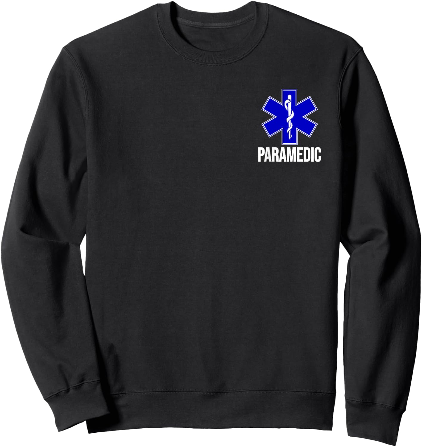 Paramedic Star of Life EMT EMS Ambulance Uniform Costume Sweatshirt - Sweatshirt | Black