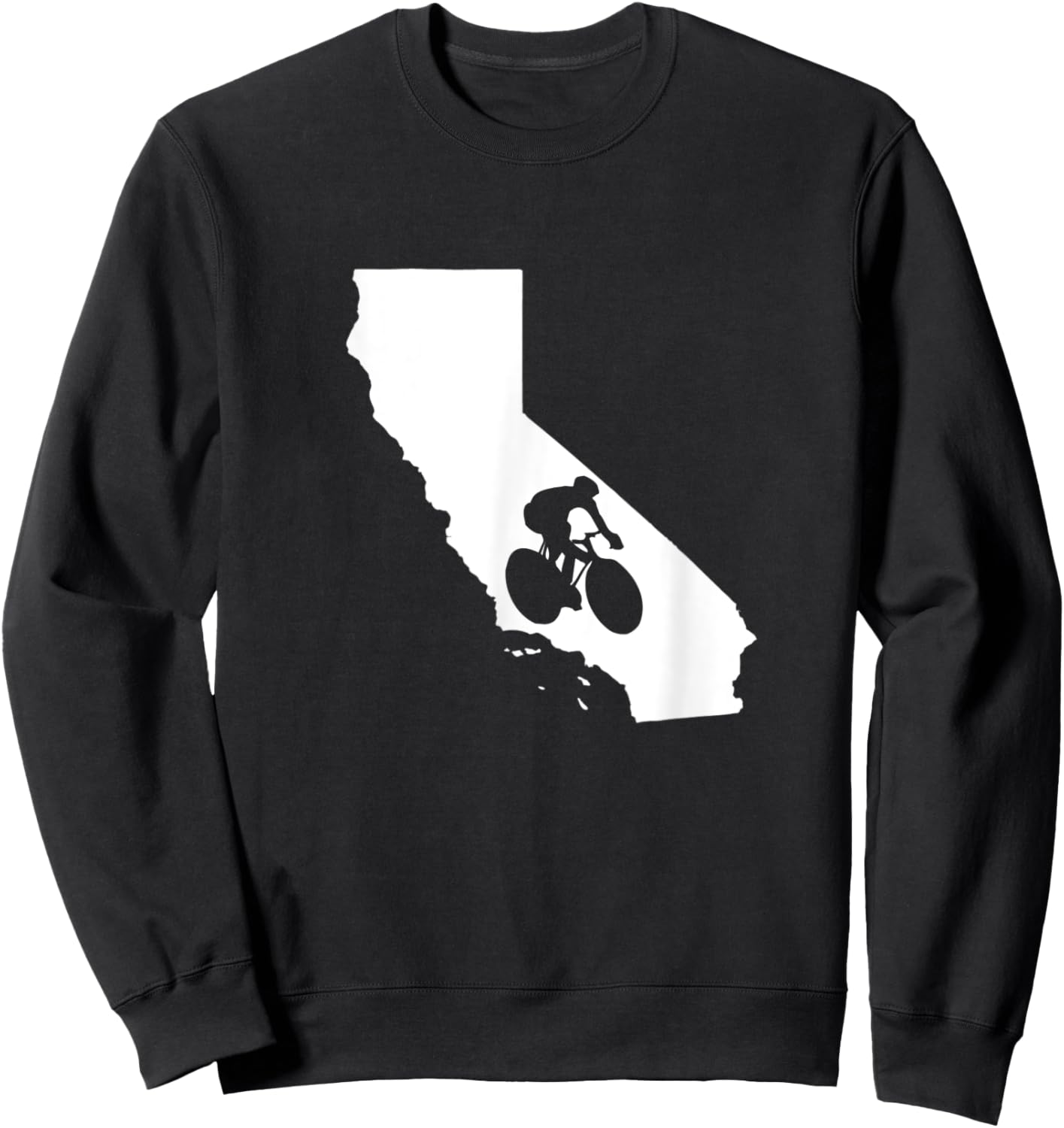 California State Biking Biker Bicycle Bicyclist Sweatshirt - Sweatshirt | Black