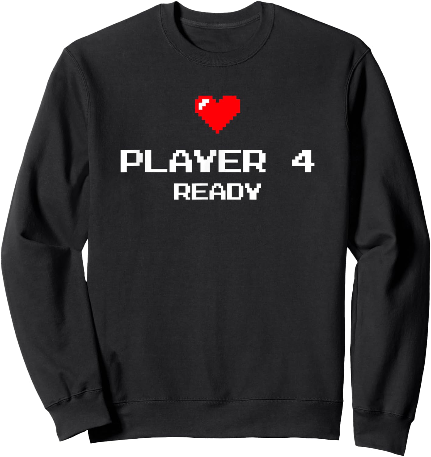 Player 4 Brother Sister - Retro Gaming - Baby Announcement Sweatshirt - Sweatshirt | Black