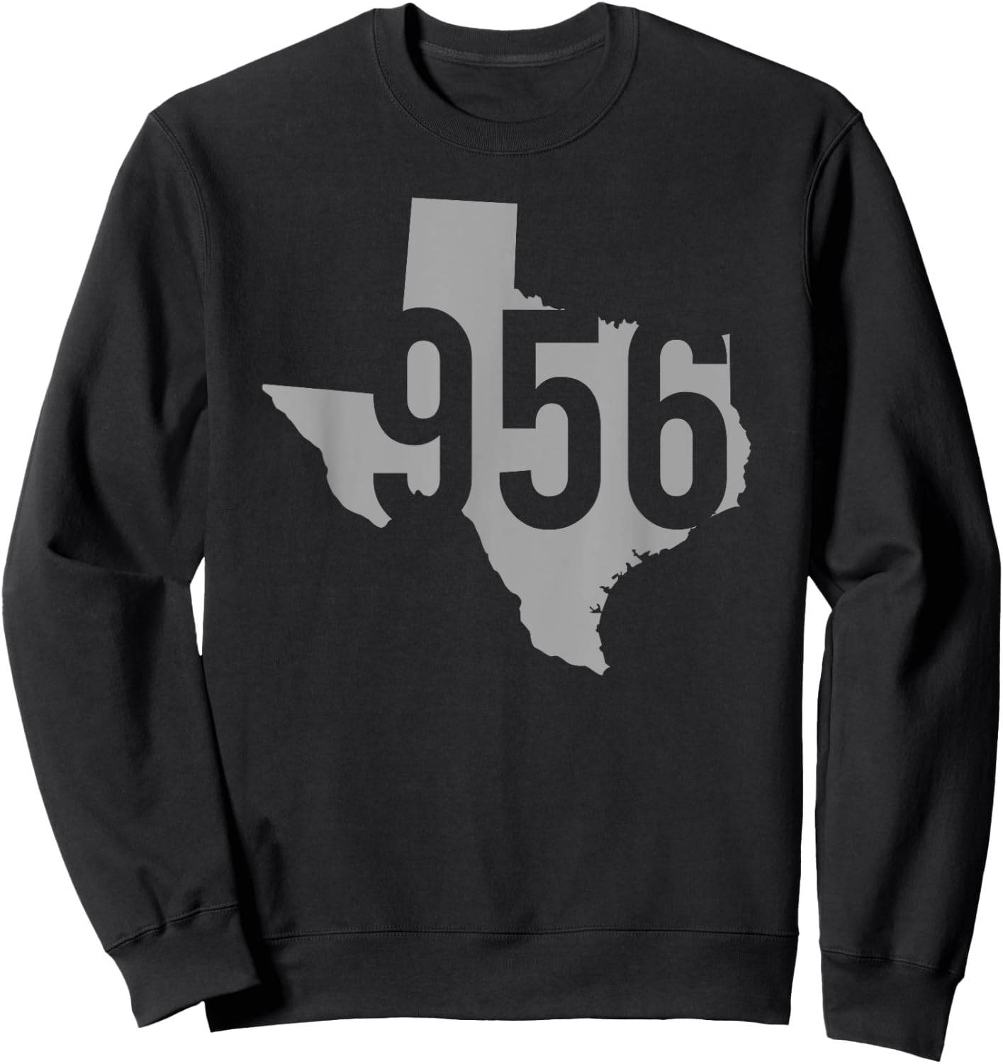956 Area Code, Laredo, Brownsville, McAllen, Texas Sweatshirt - Sweatshirt | Black